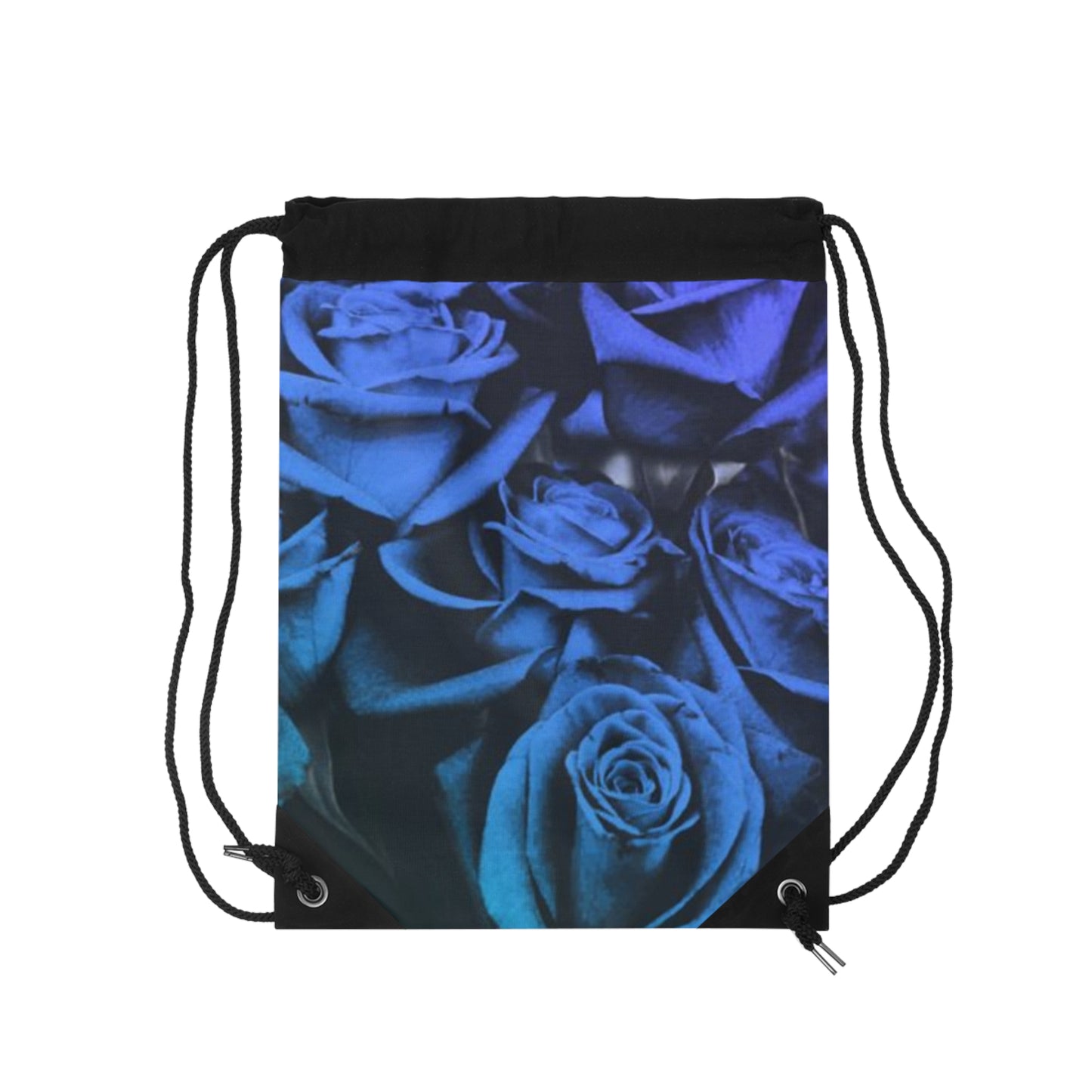 Blue Roses Drawstring Bag