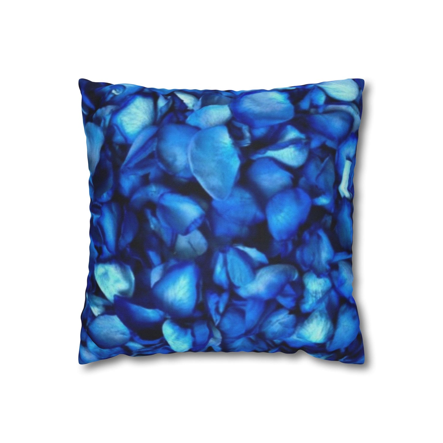 Blue Petals Floral Square Pillowcase