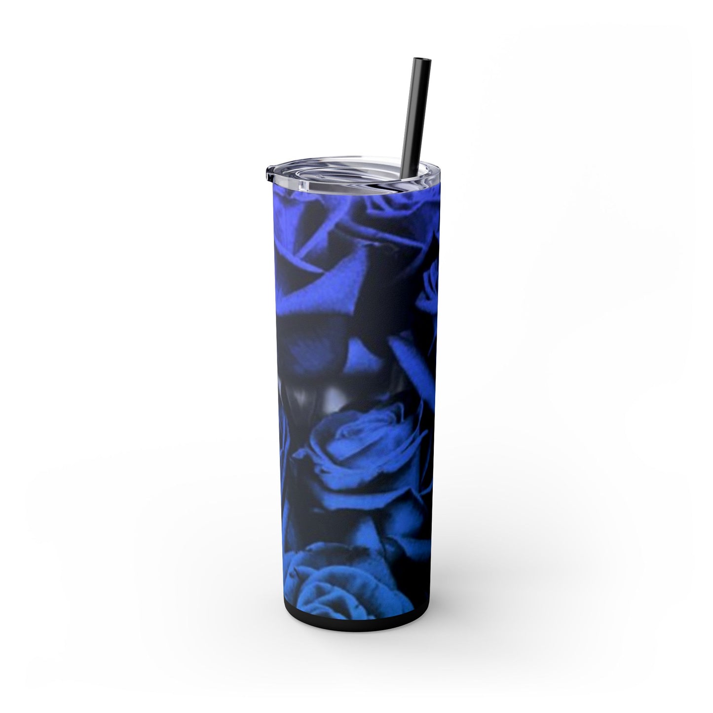 Blue Roses Skinny Tumbler – Durable Stainless Steel 20 oz