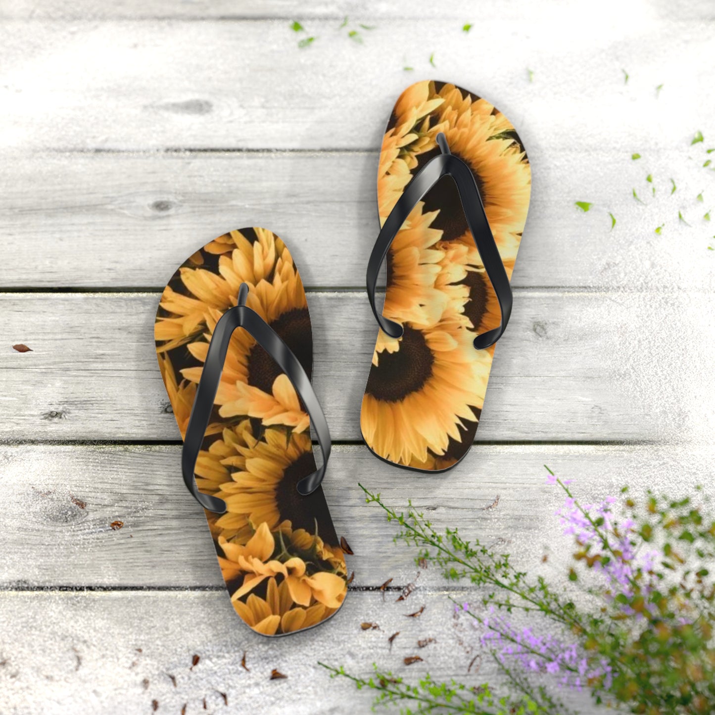 Sunflower Flip Flops