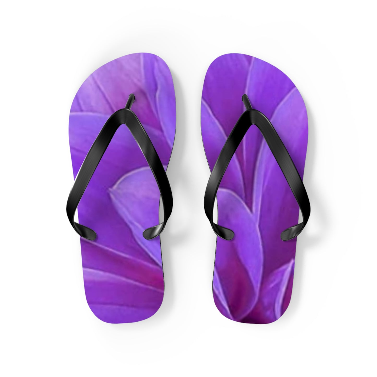 Purple Dahlia Flip Flops