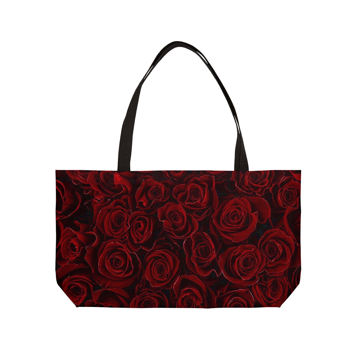 Red Roses Floral Rectangle Tote – Bold and Functional
