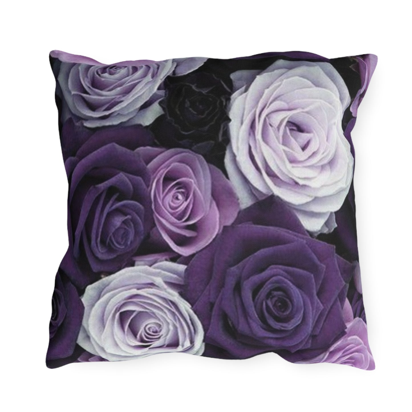 Purple Roses Outdoor Pillow