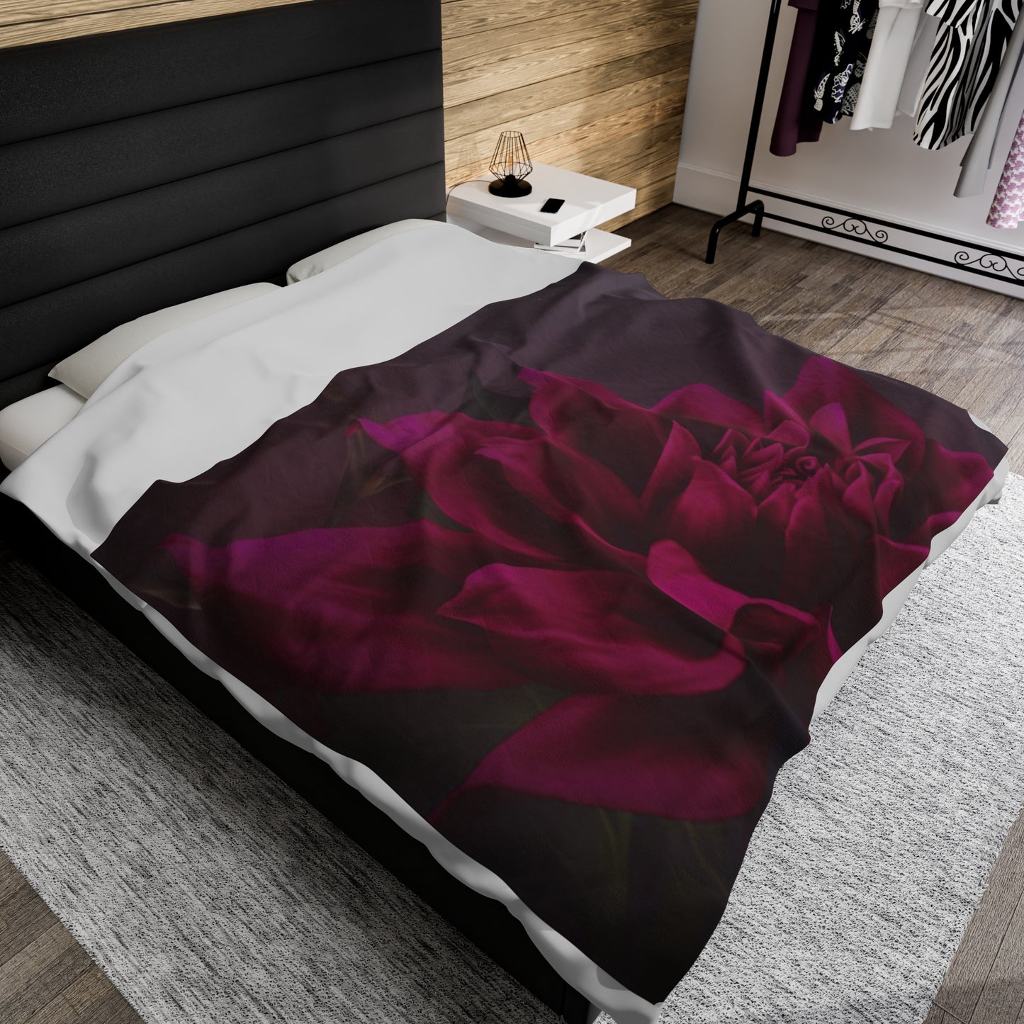 Magenta Dahlia Blanket