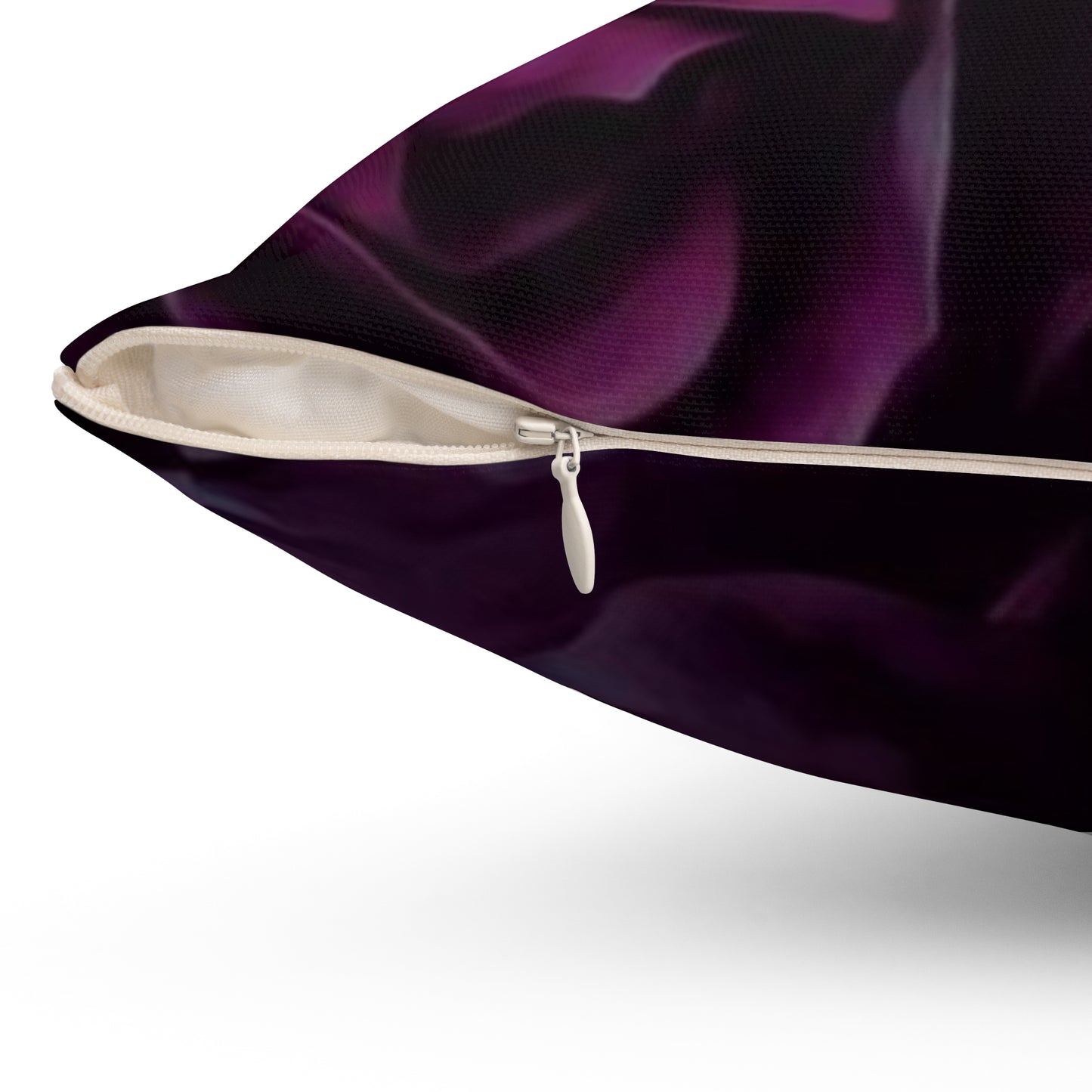 Dark Purple Floral Square Pillow