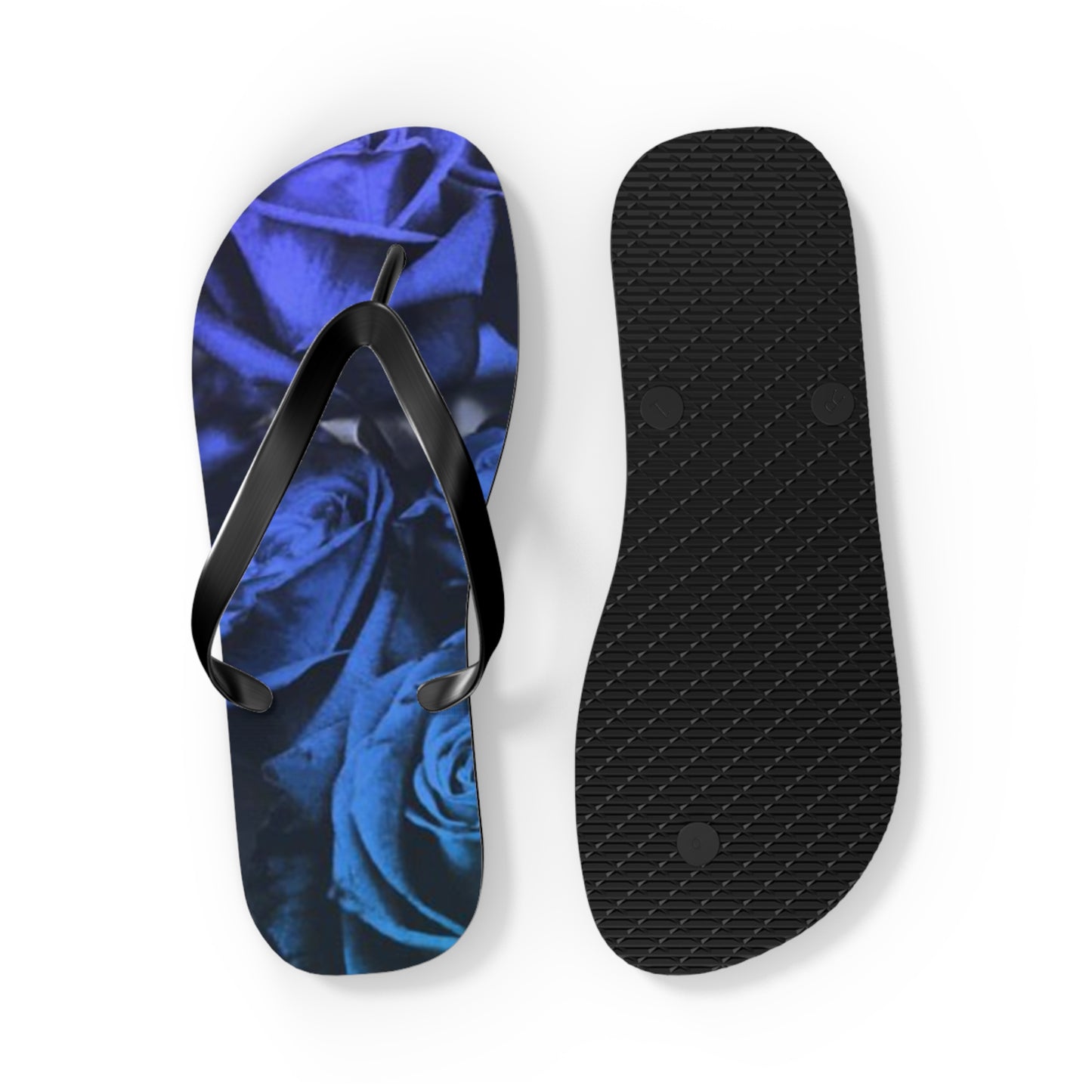 Blue Roses Flip Flops