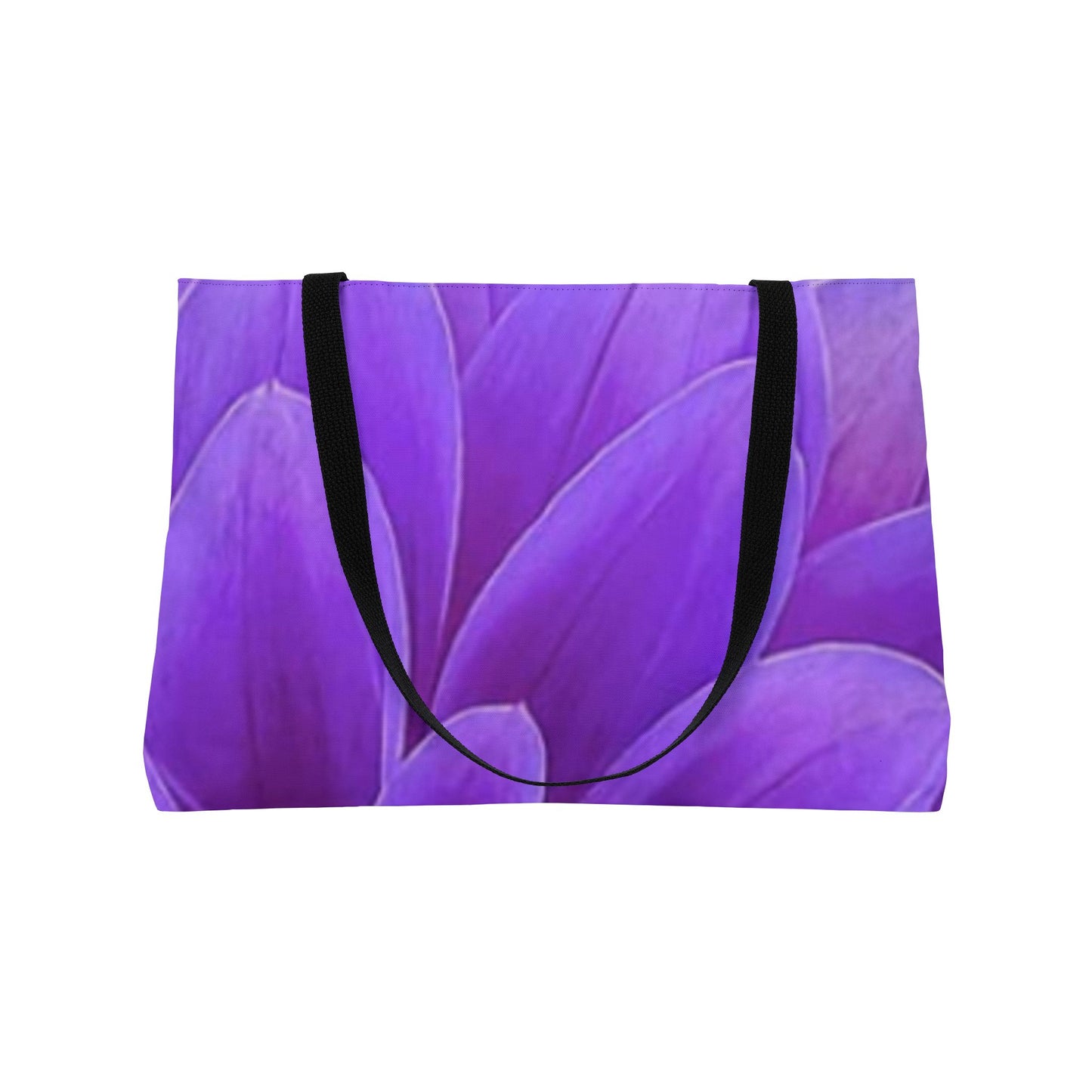 Purple Dahlia Floral Rectangle Tote – Bright and Practical