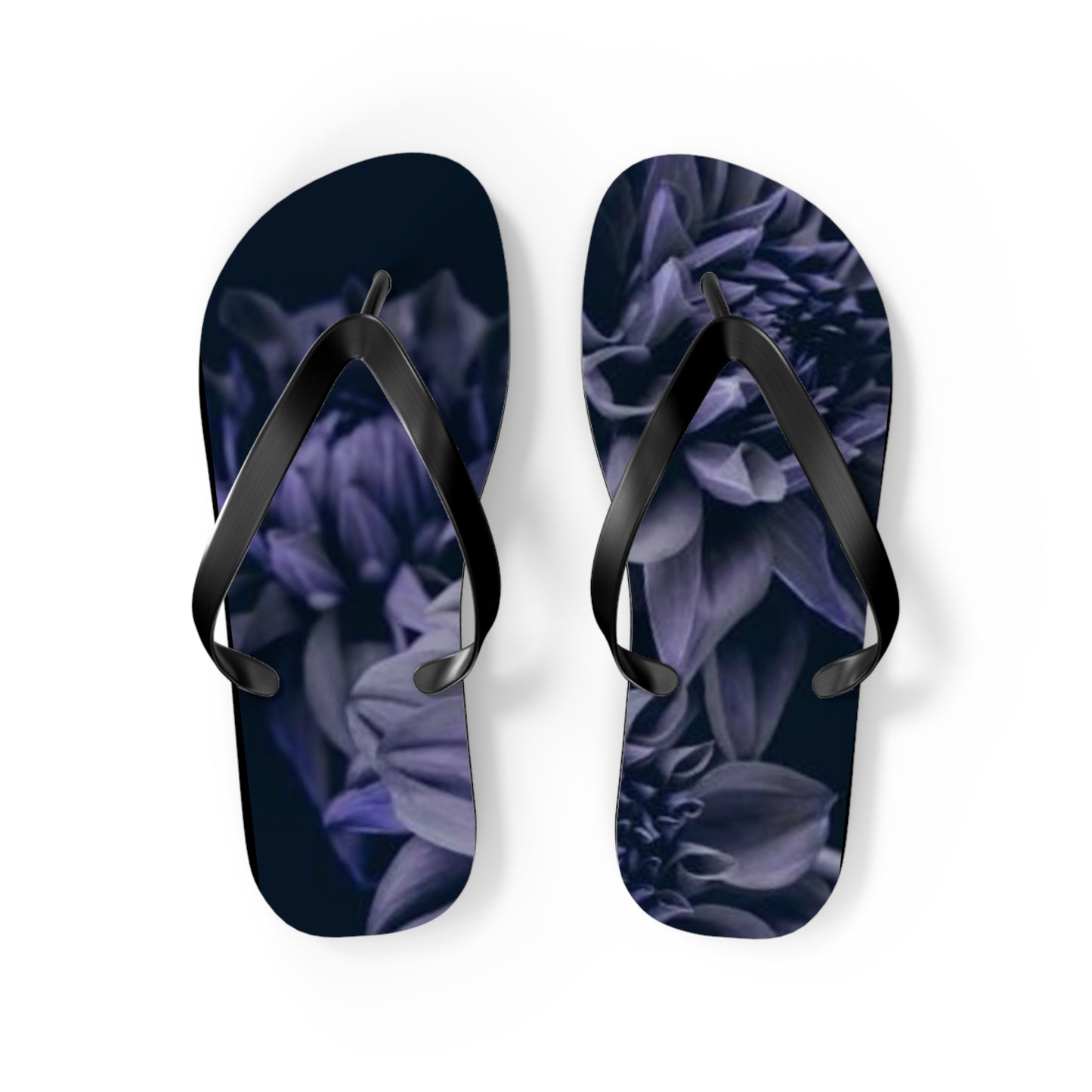 Blue Dahlia Flip Flops