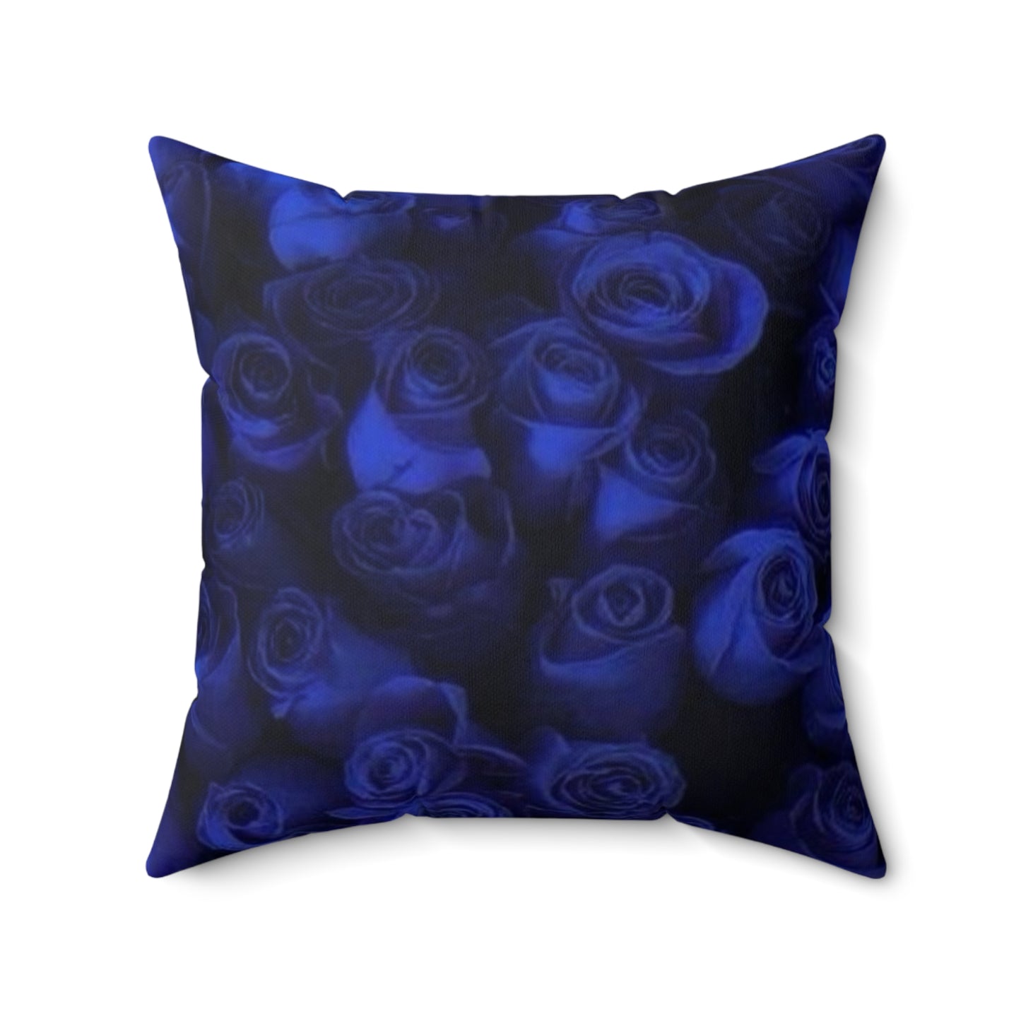 Dark Blue Roses Square Pillow