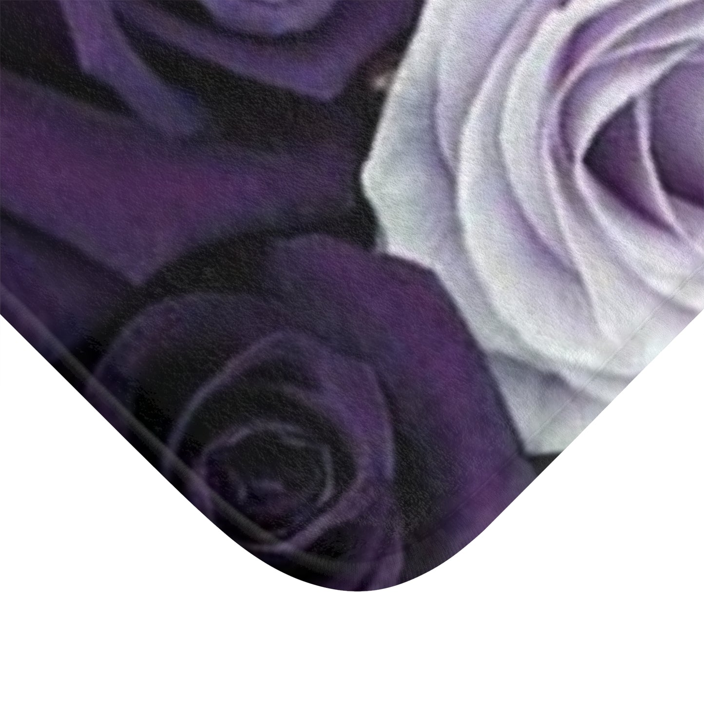 Purple Roses Floral Bath Mat Anti Slipping