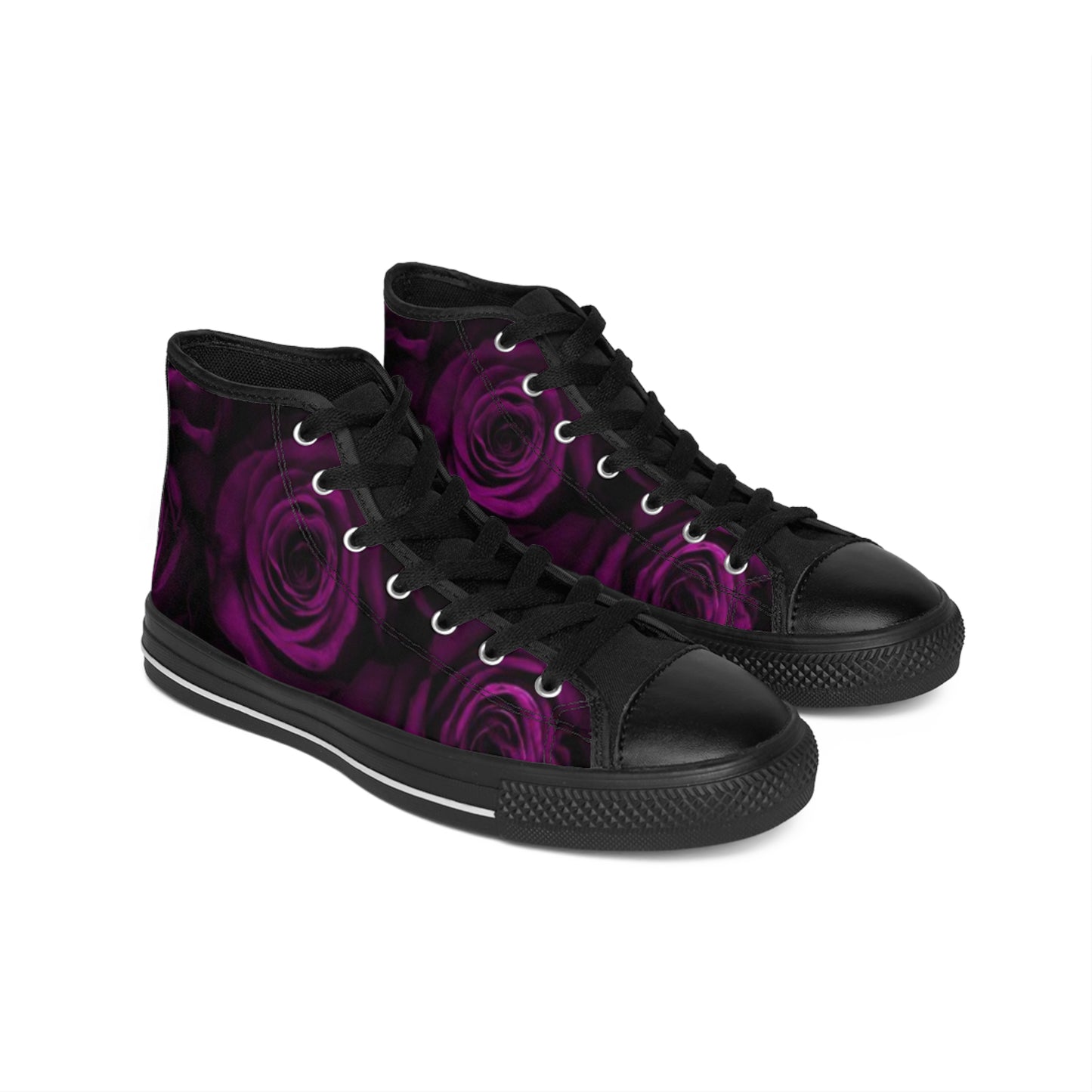 Purple Roses High Top Sneakers