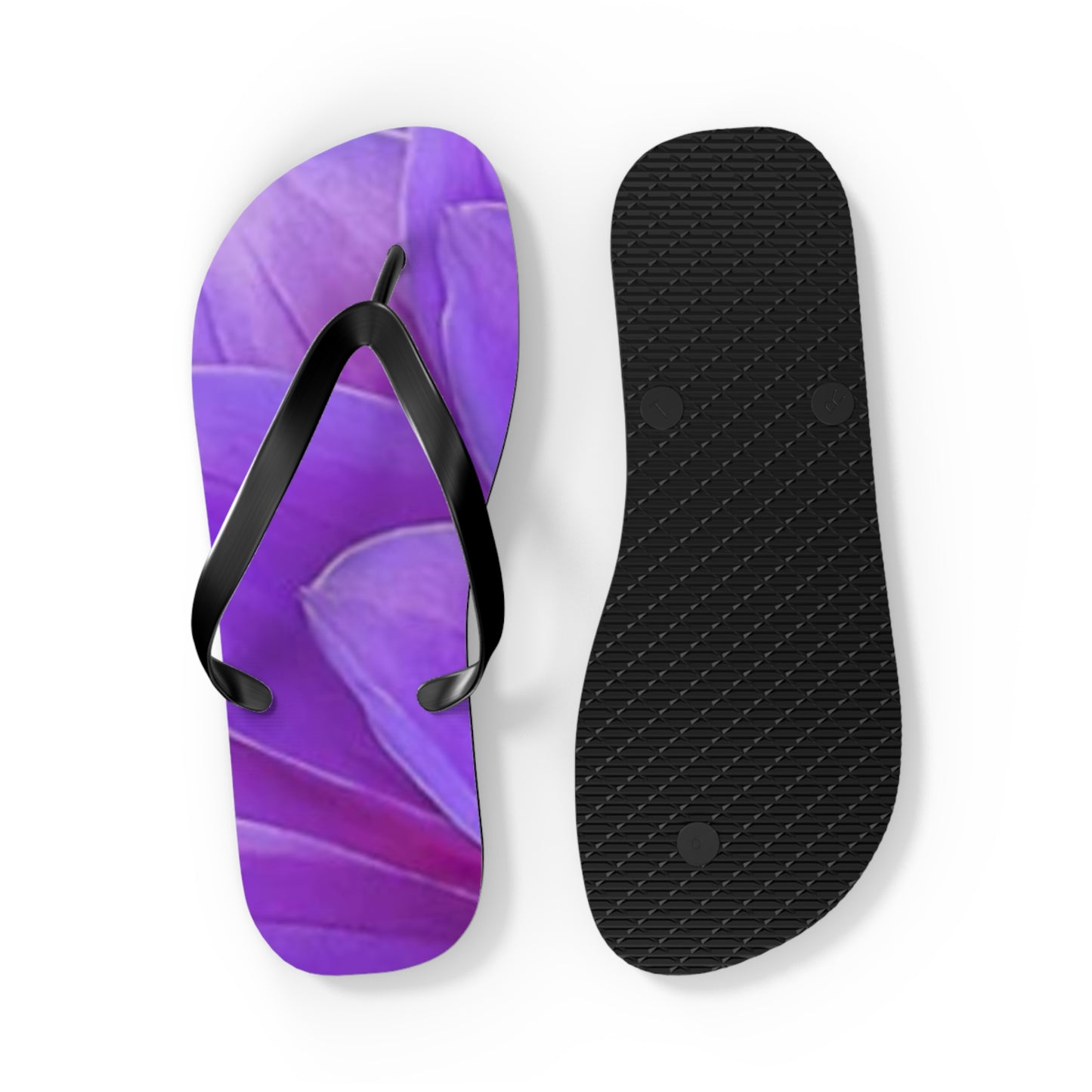 Purple Dahlia Flip Flops
