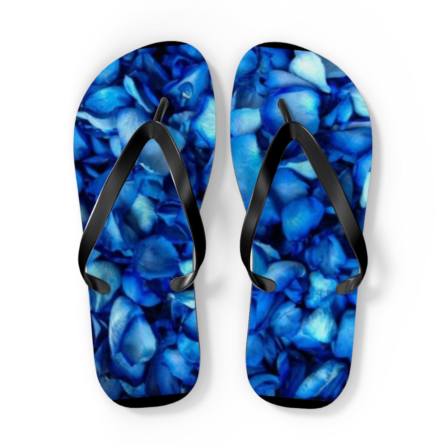 Blue Petals Flip Flops