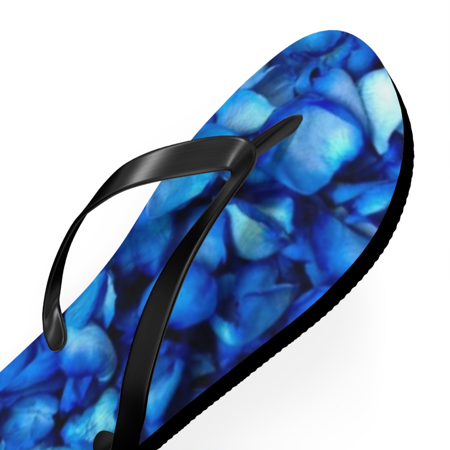 Blue Petals Flip Flops