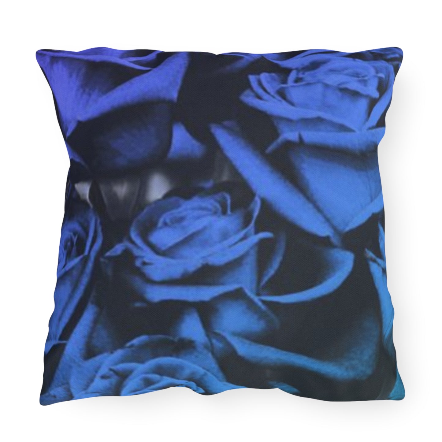 Blue Roses Outdoor Pillow