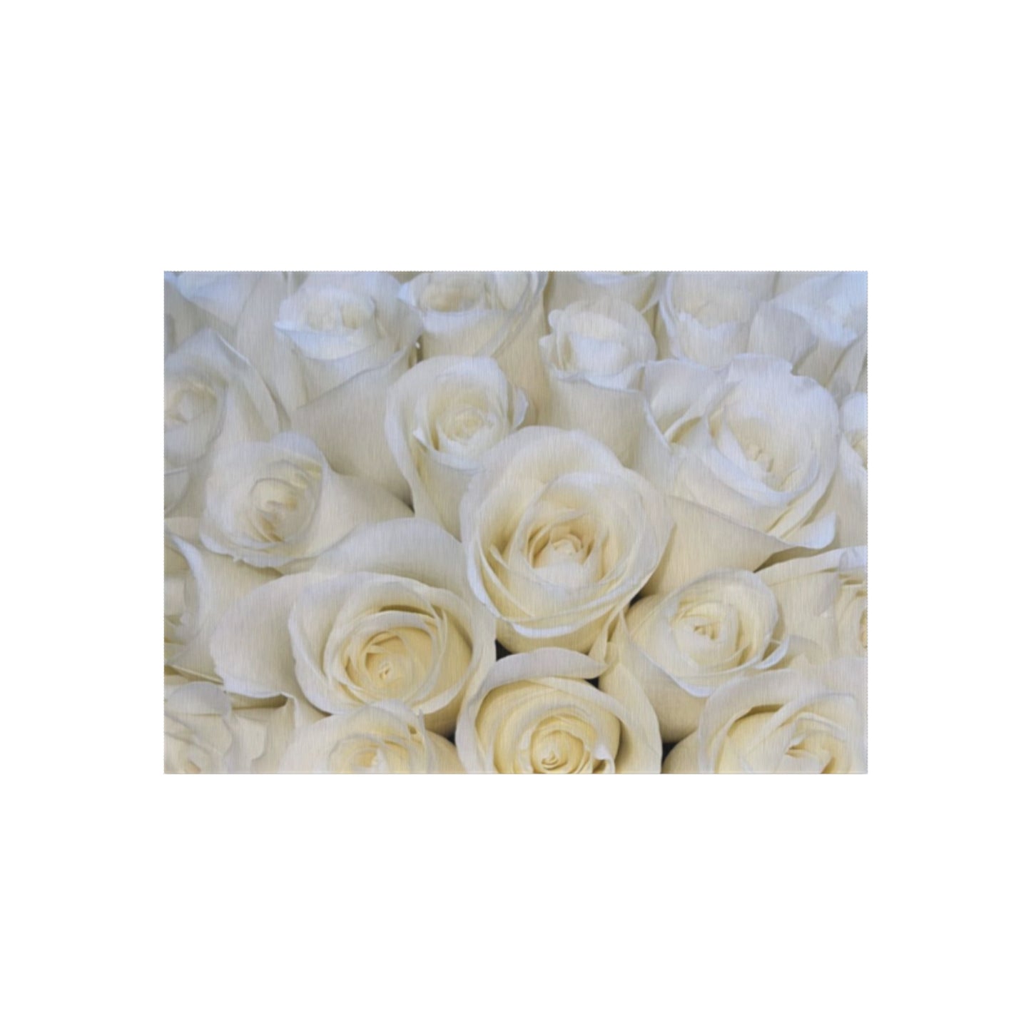 White Roses Outdoor Rug
