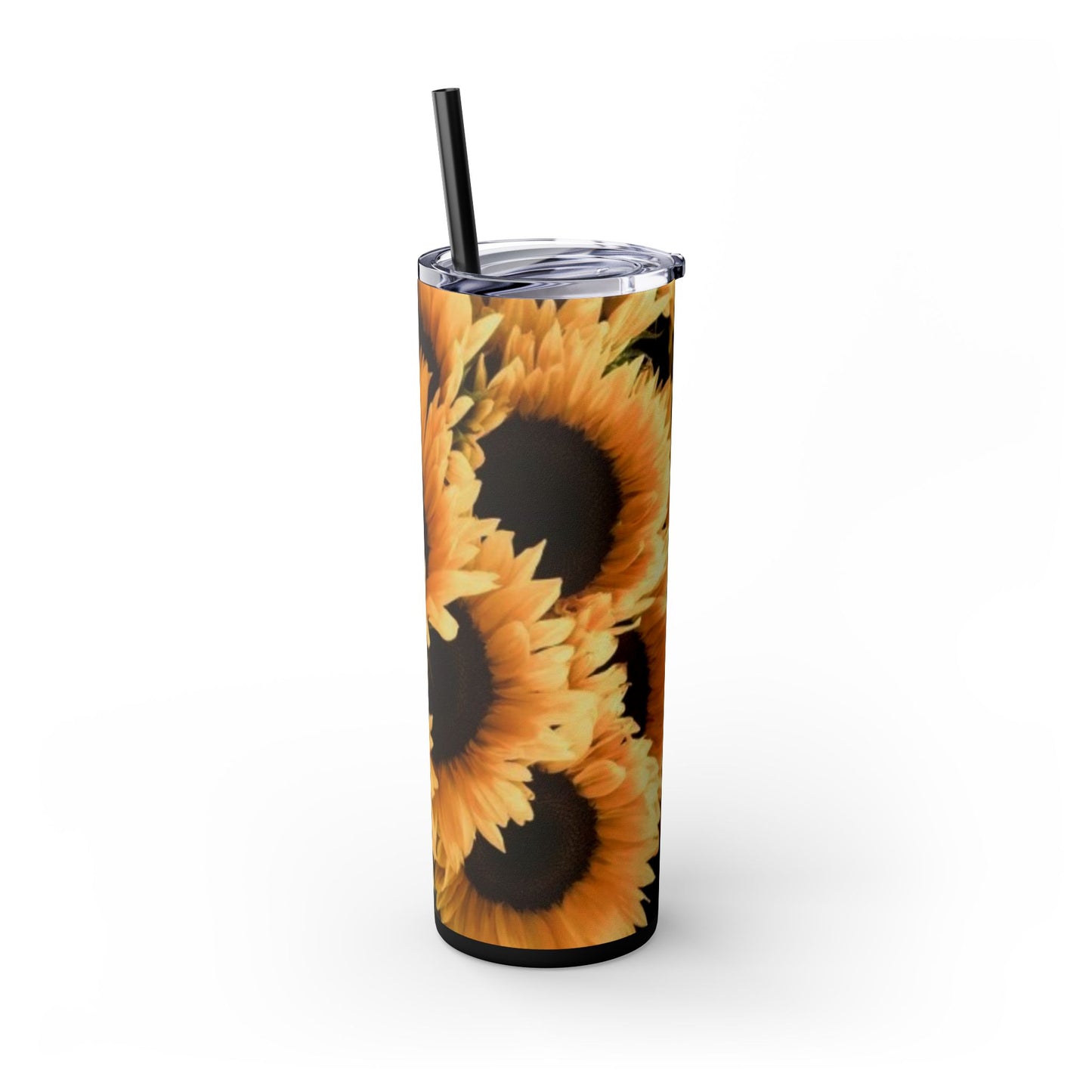 Sunflower Floral Skinny Tumbler – Durable Stainless Steel 20 oz