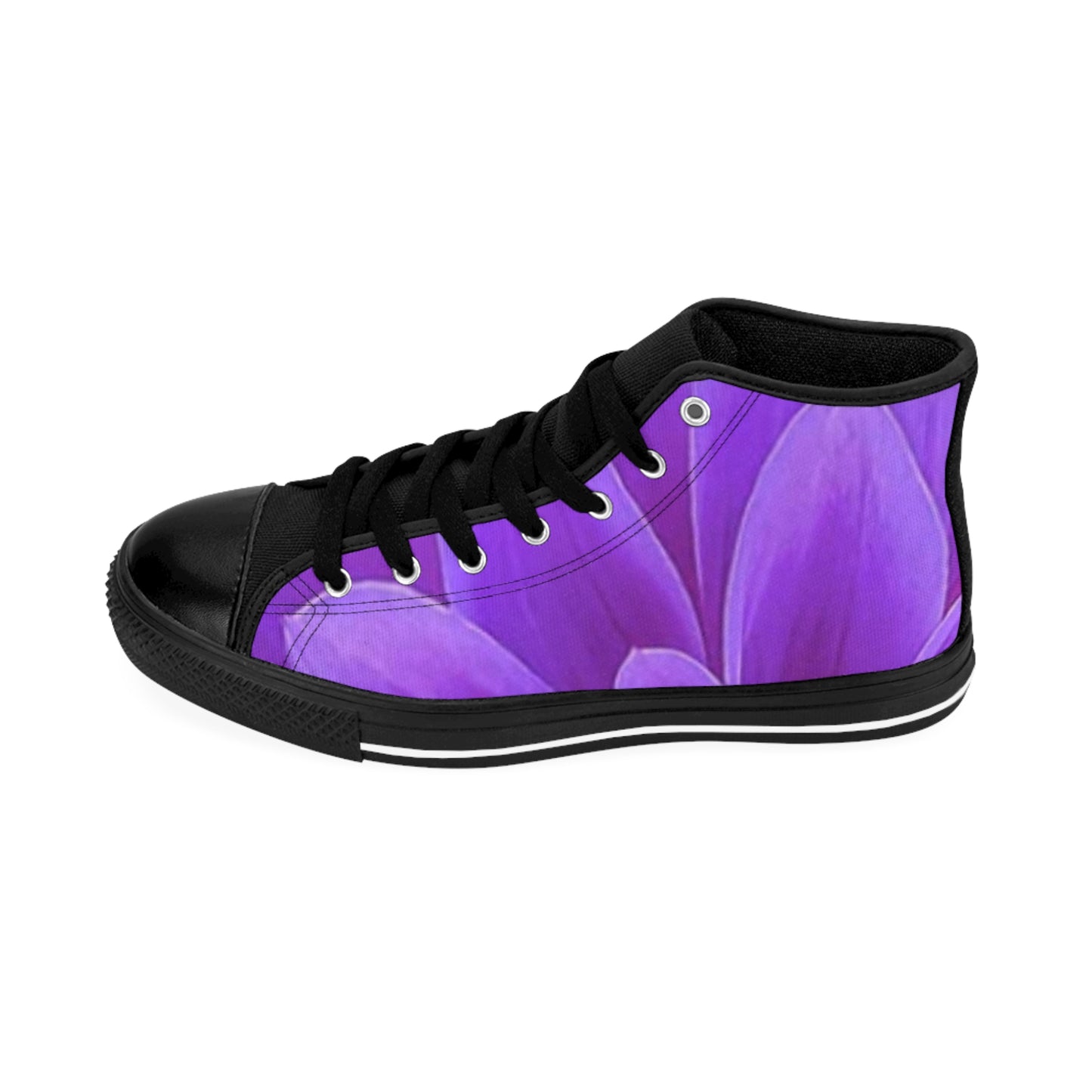 Purple Dahlia High Top Sneakers