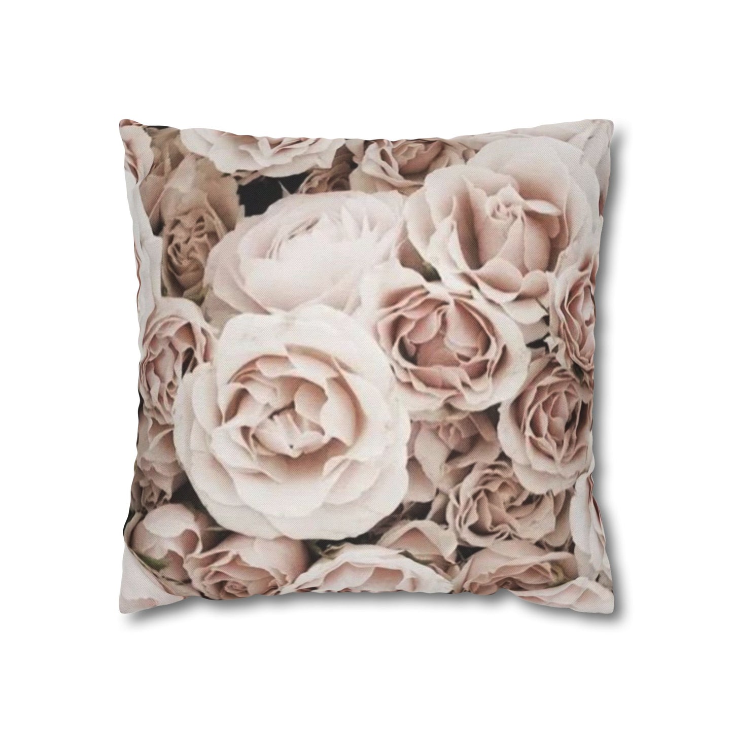 Light Pink Roses Floral Square Pillowcase