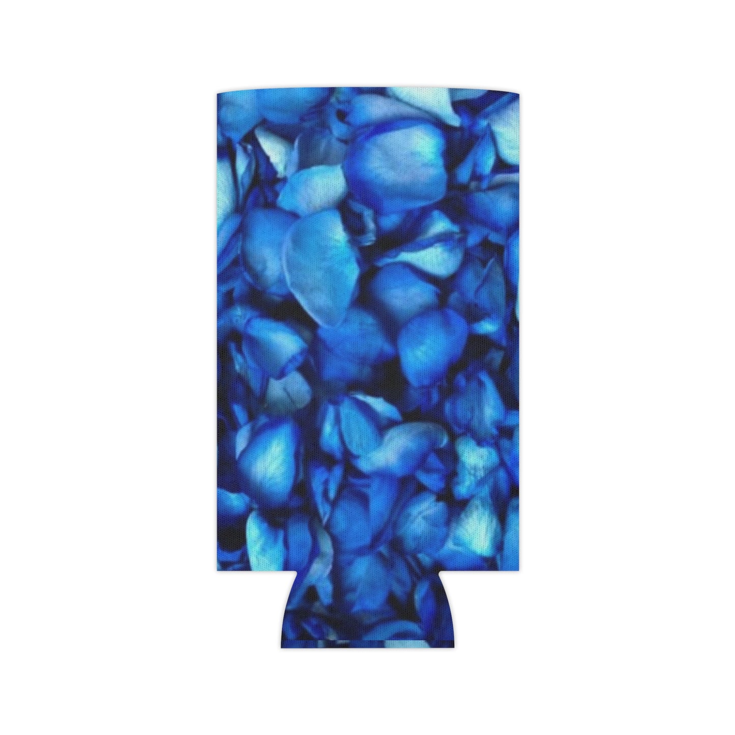 Floral Can Cooler - Blue Petals Design