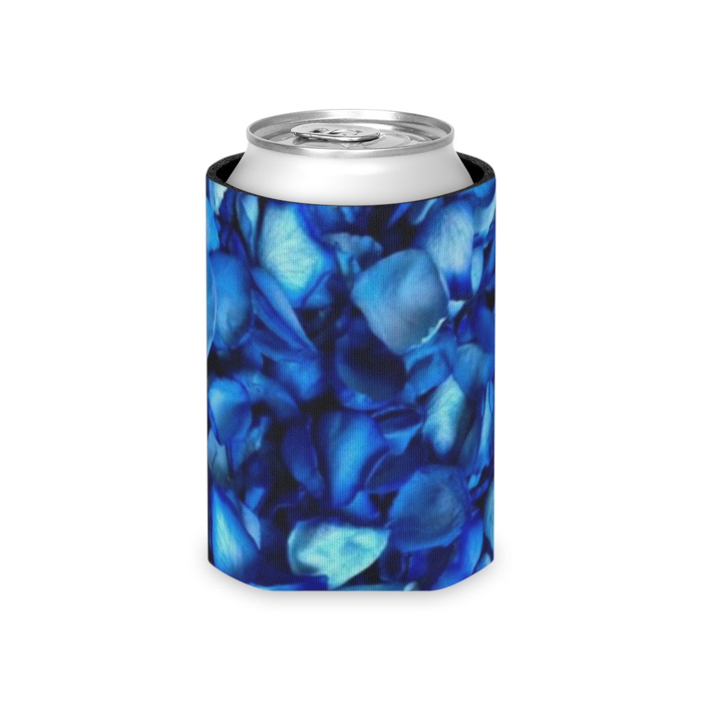 Floral Can Cooler - Blue Petals Design