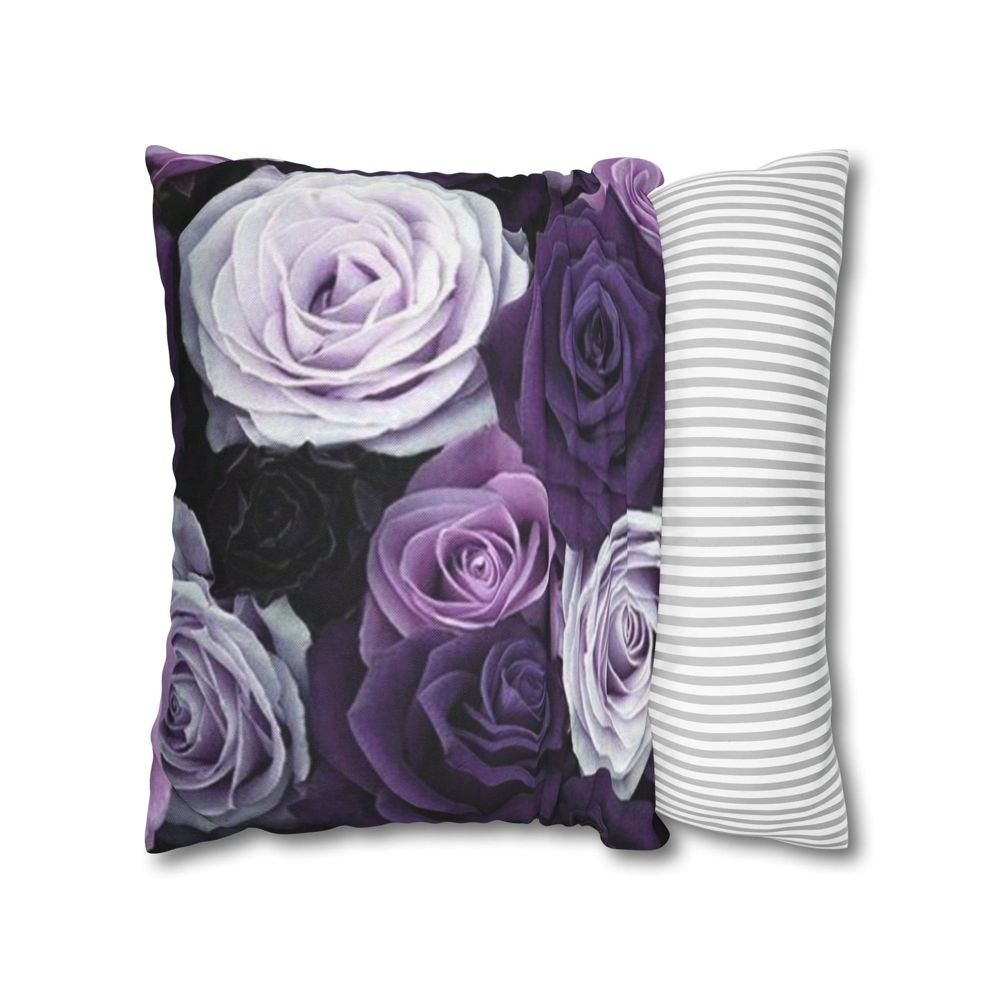 Purple Roses Square Pillowcase