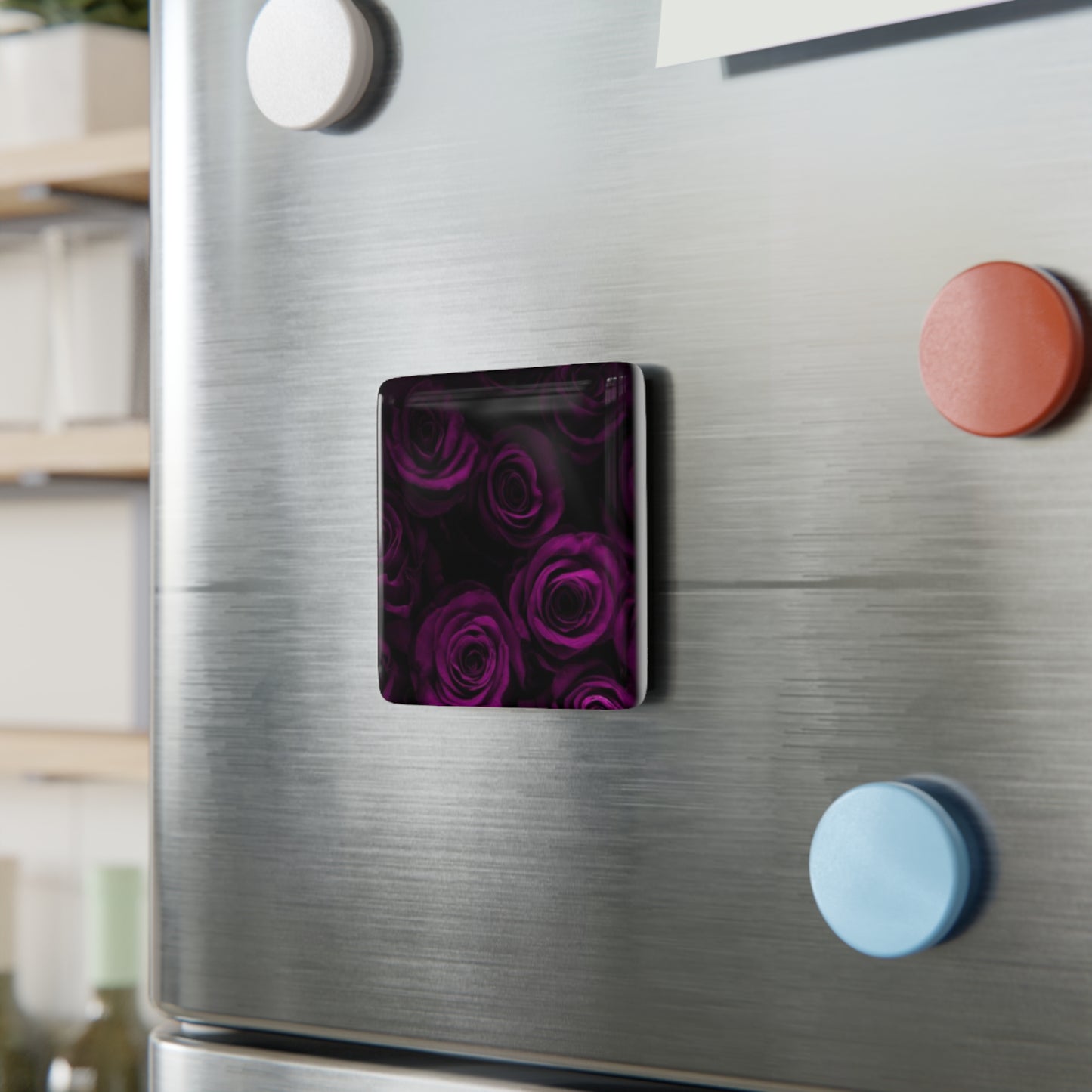Dark Purple Roses Magnet