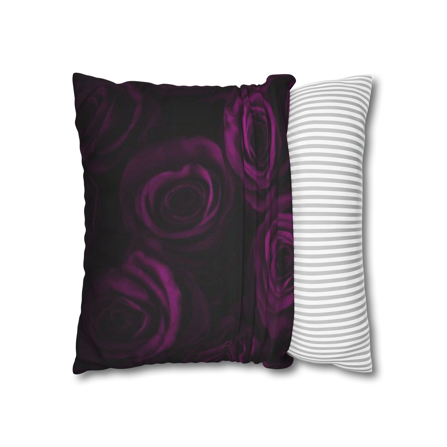 Dark Purple Roses Square Pillowcase