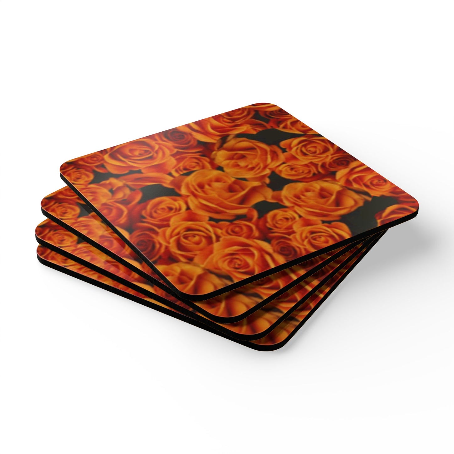 Orange Roses Drink Coasters For Table