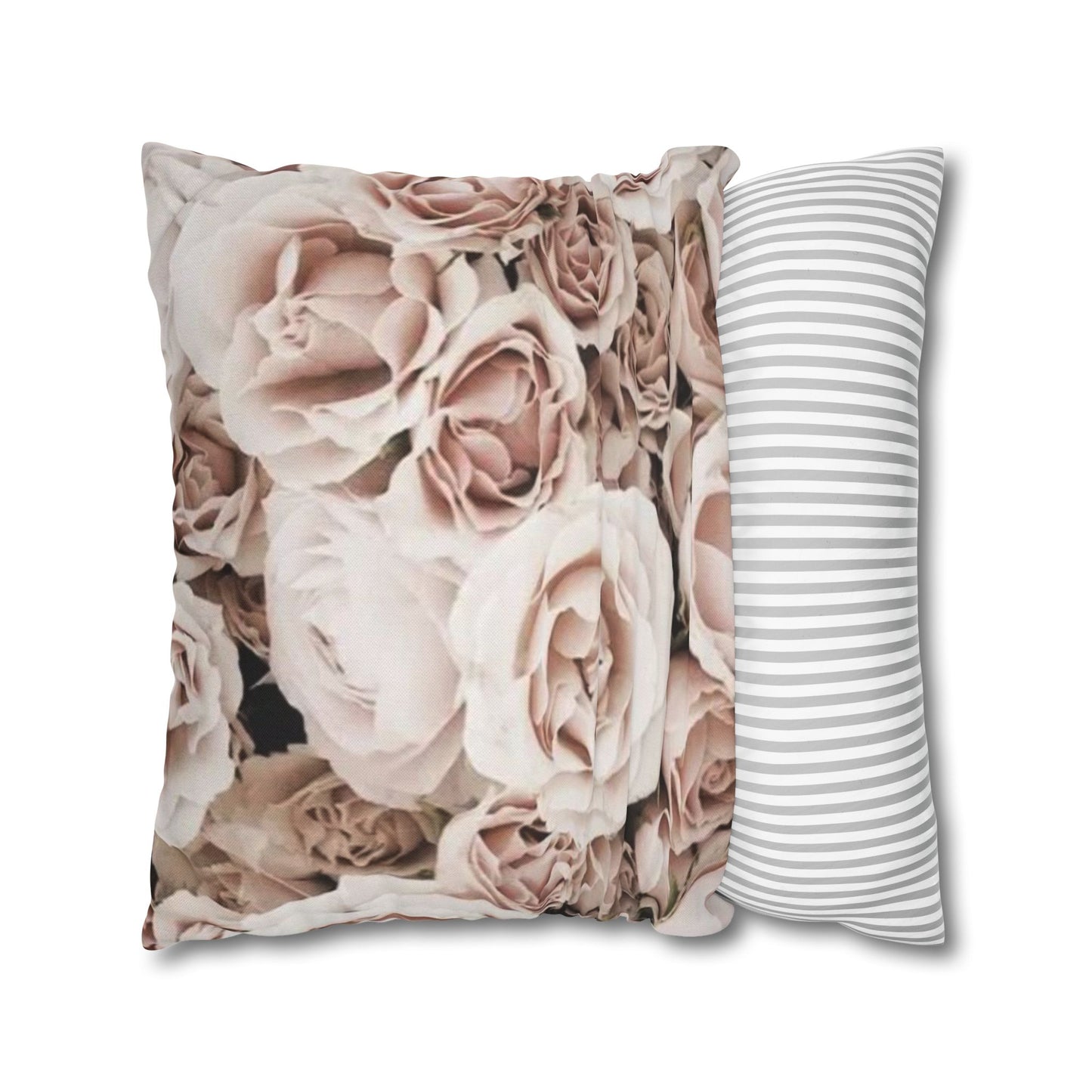 Light Pink Roses Square Pillowcase