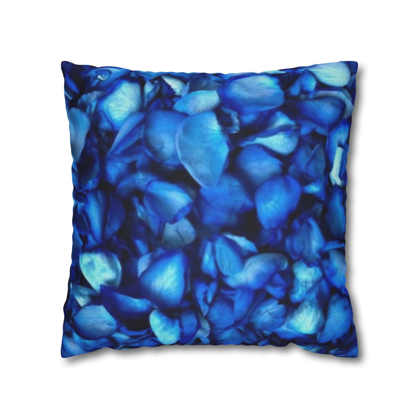 Blue Petals Floral Square Pillowcase