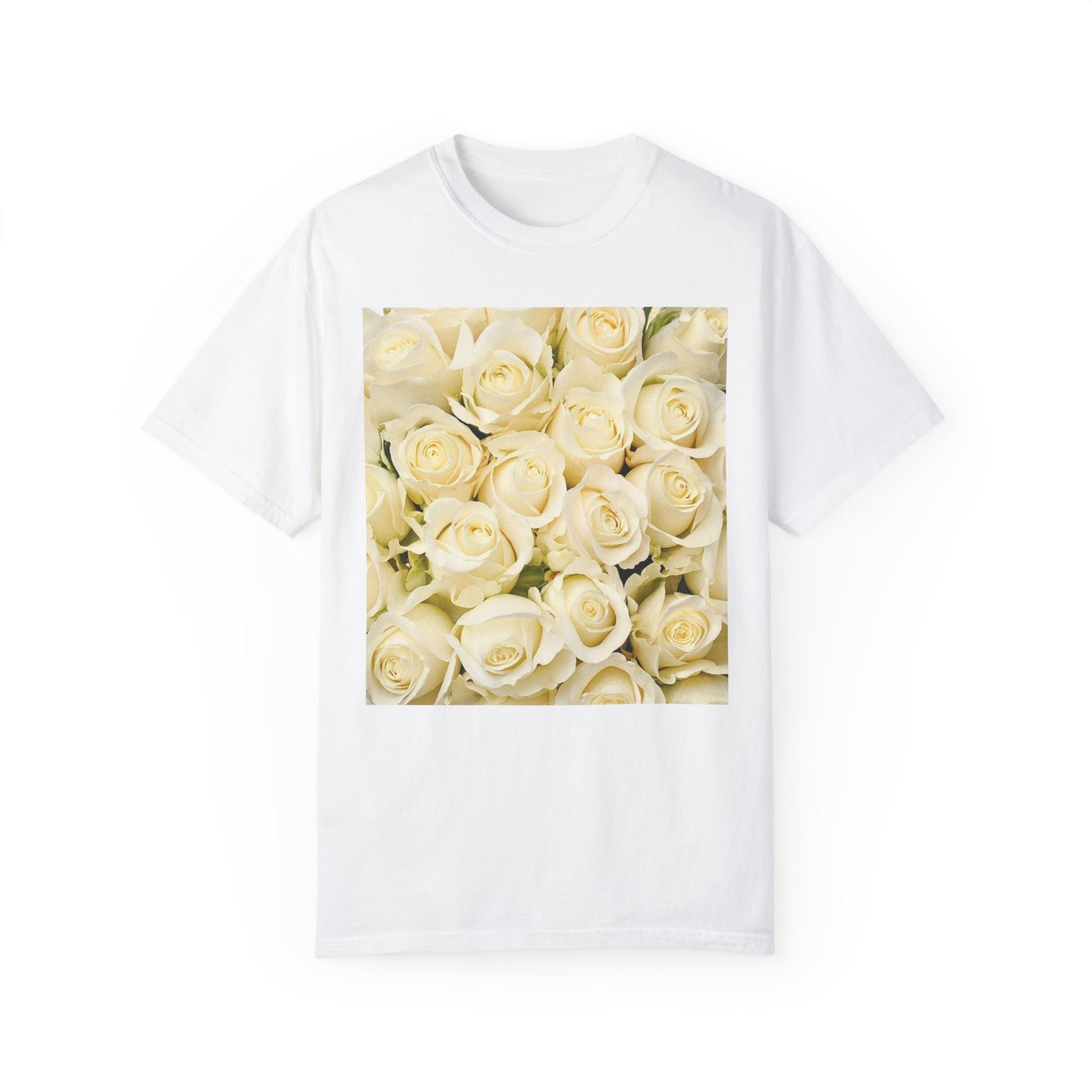 White Roses Floral T-shirt Relaxed Fit