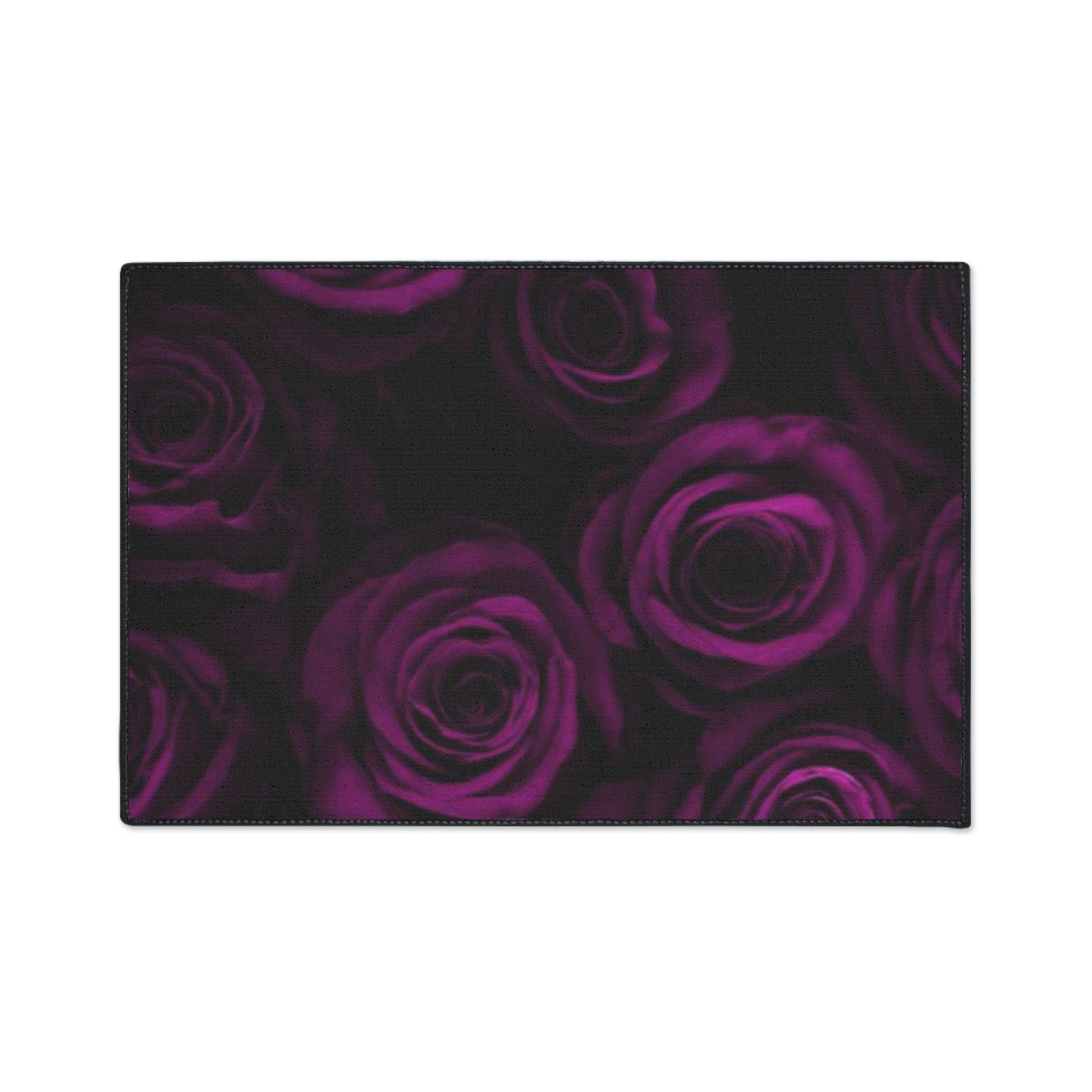 Dark Purple Roses Heavy Duty Floor Mat