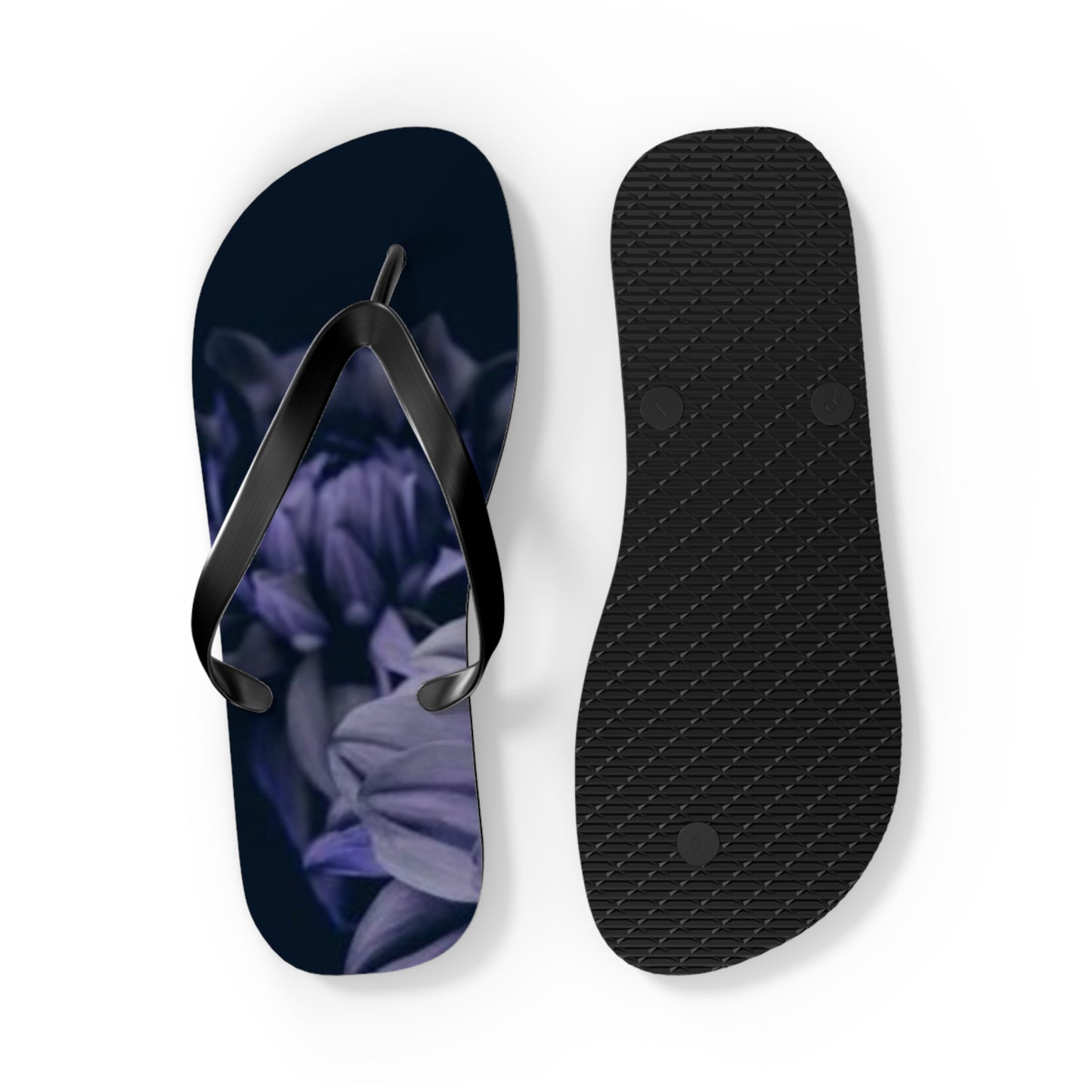 Blue Dahlia Flip Flops