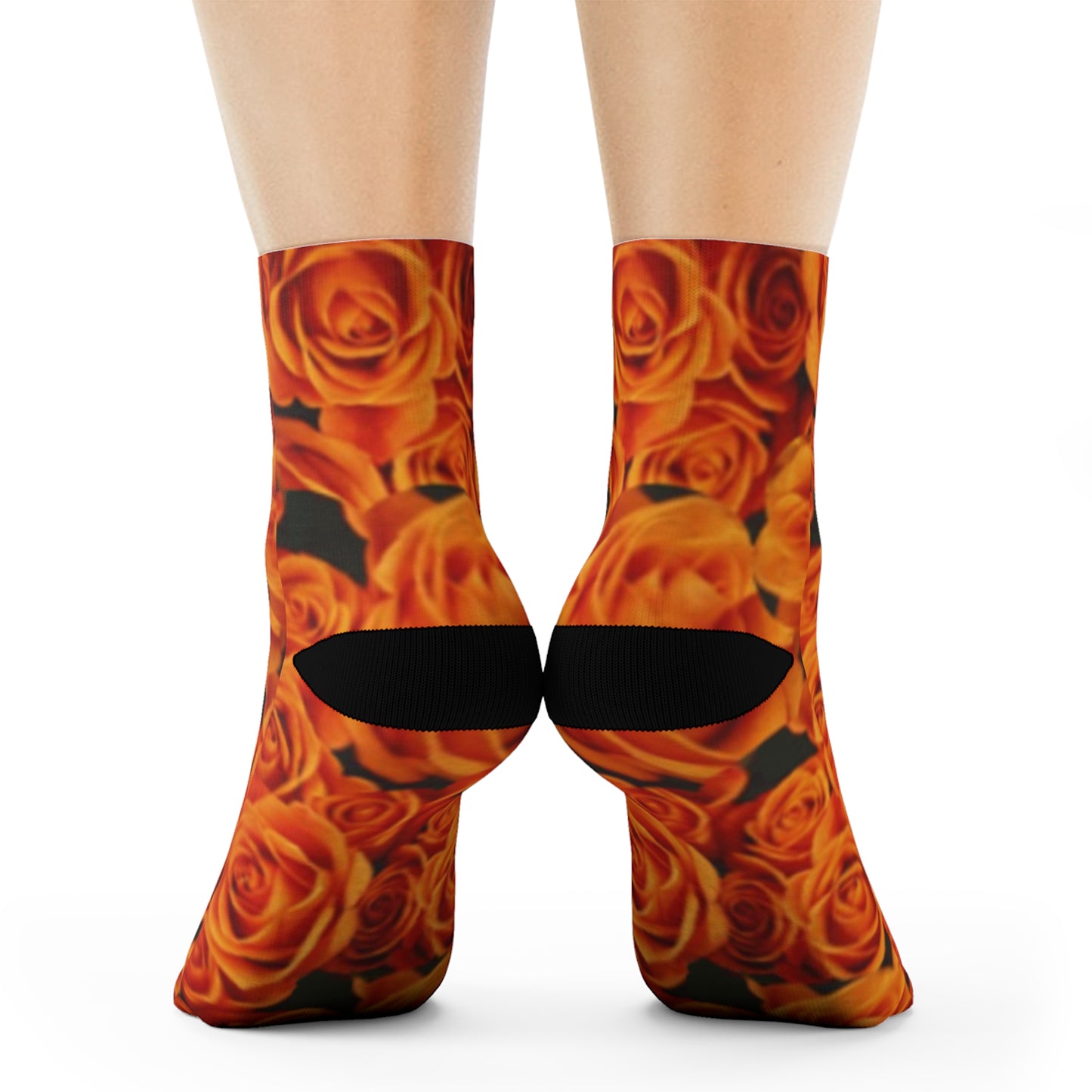 Orange Roses Socks