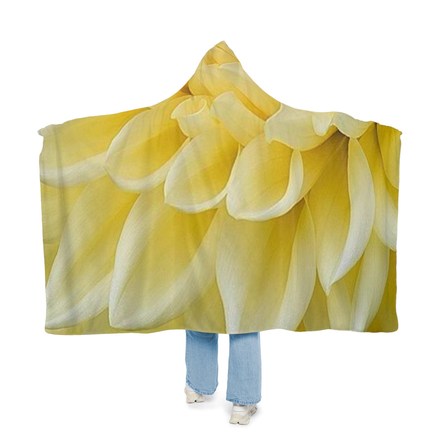 Yellow Dahlia Hood Blanket