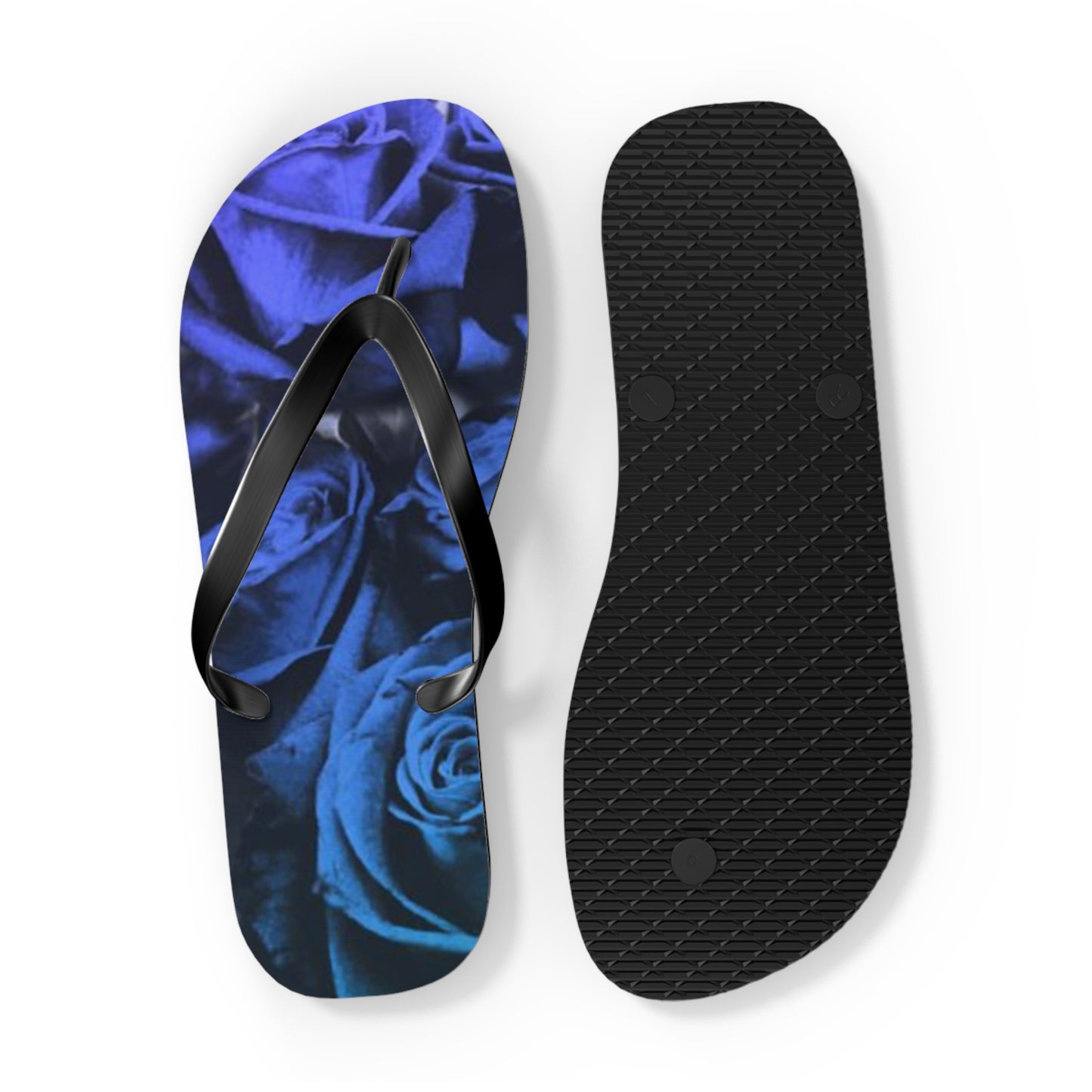 Blue Roses Flip Flops