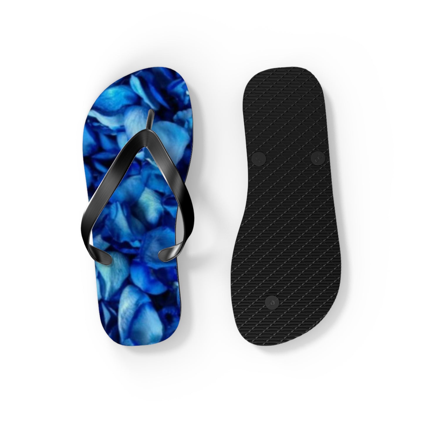 Blue Petals Flip Flops