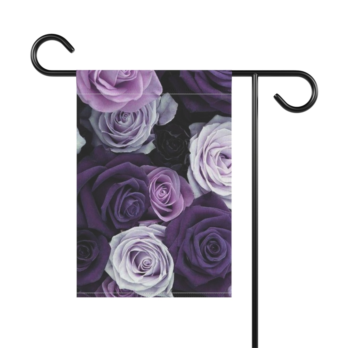 Purple Rose Floral Garden and House Banner – Graceful Outdoor Accent
