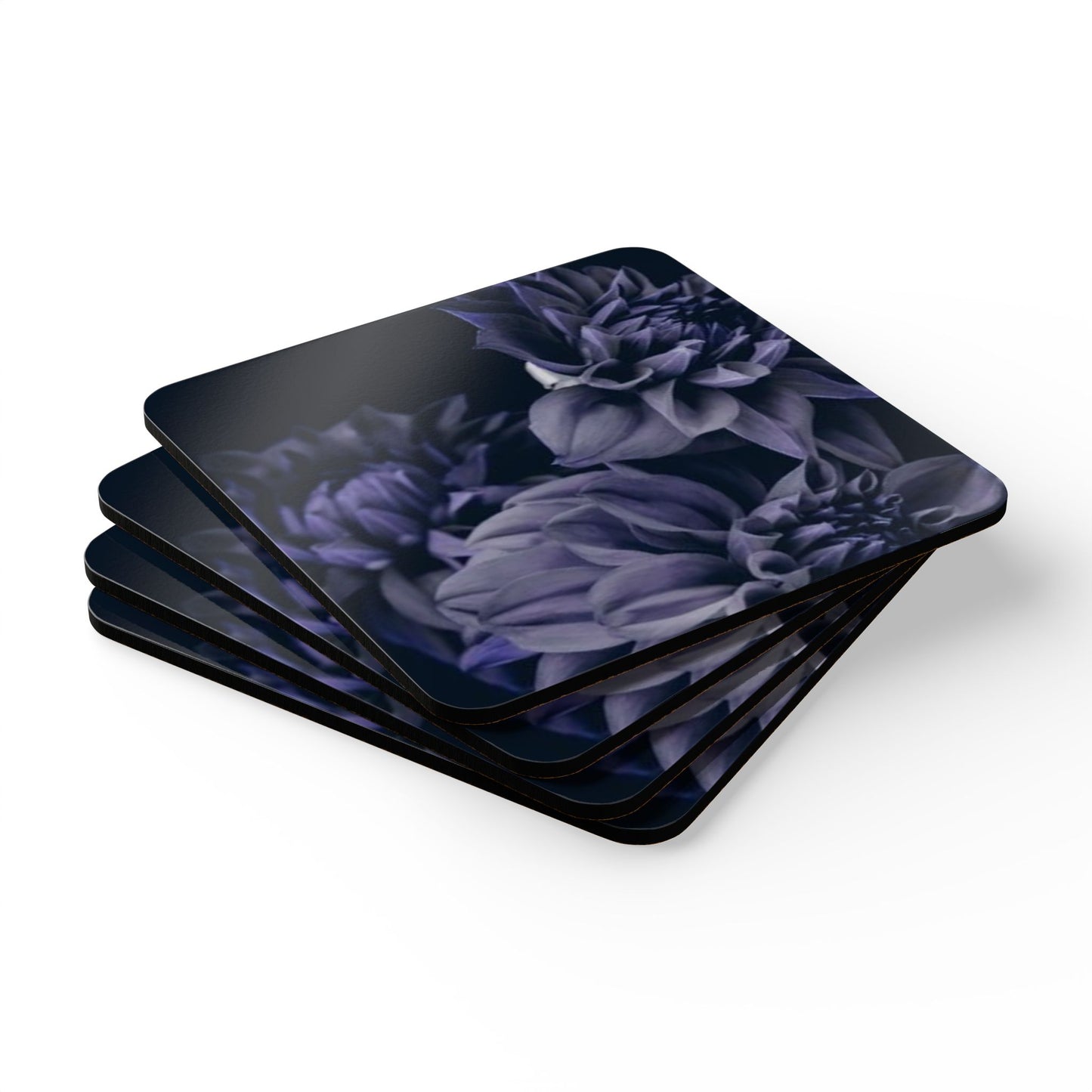 Blue Dahlia Coaster Set