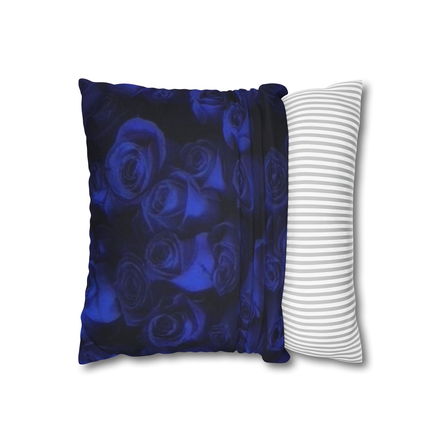 Dark Blue Roses Square Pillowcase