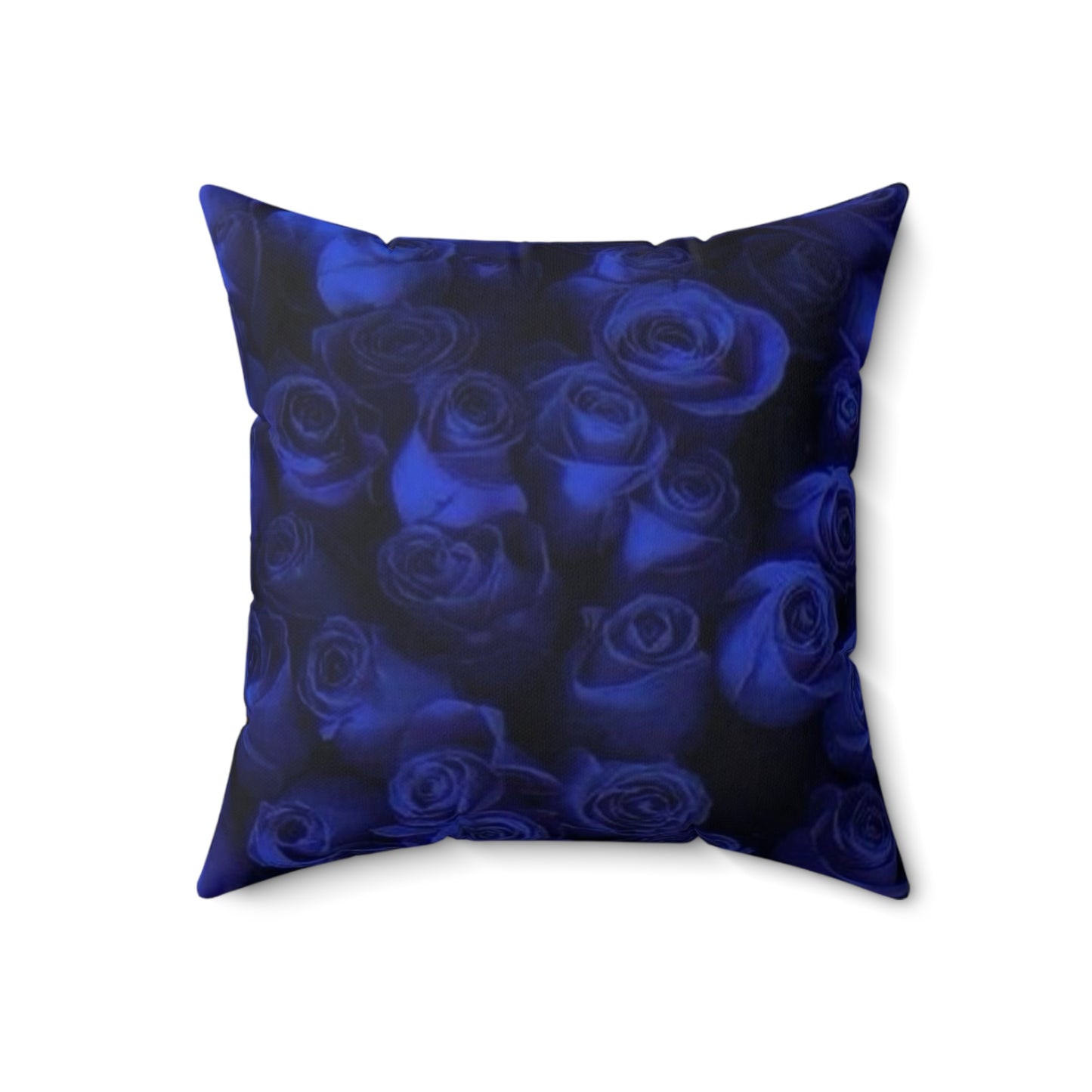 Dark Blue Roses Square Pillow