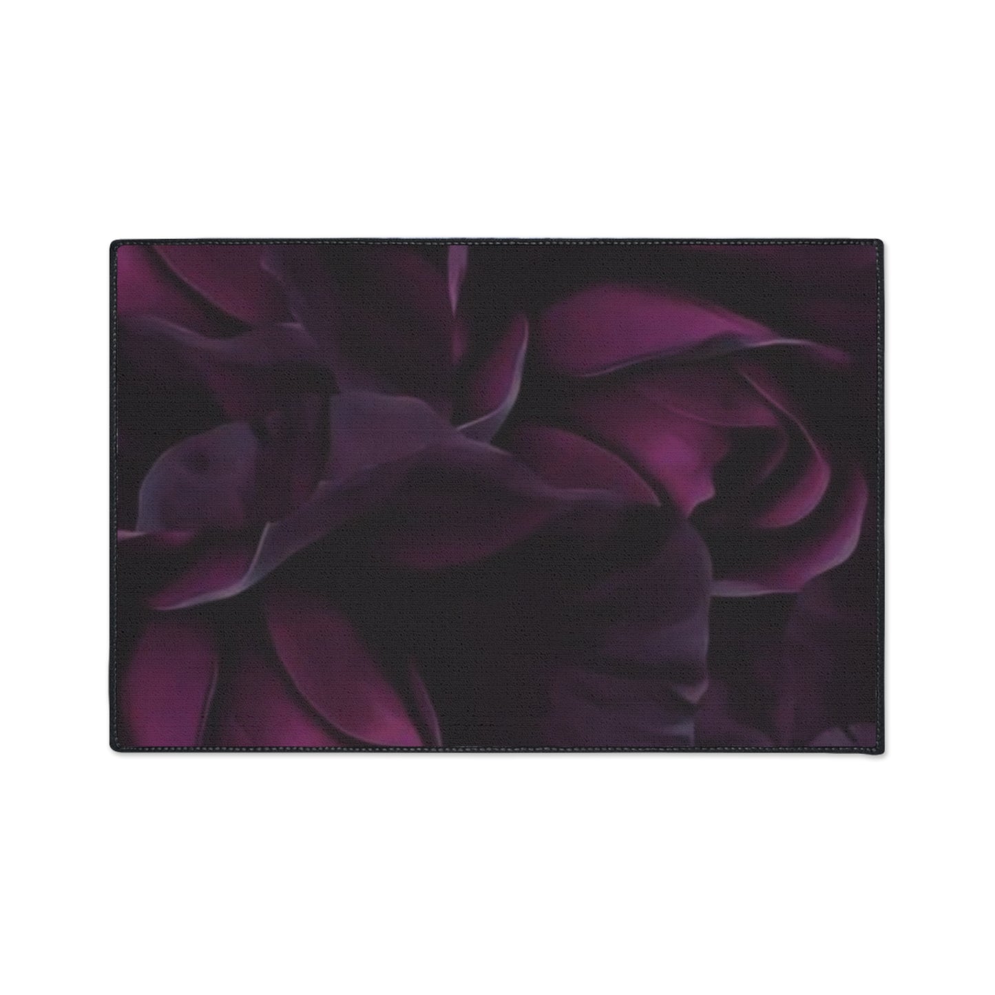 Dark Purple Floral Heavy Duty Floor Mat