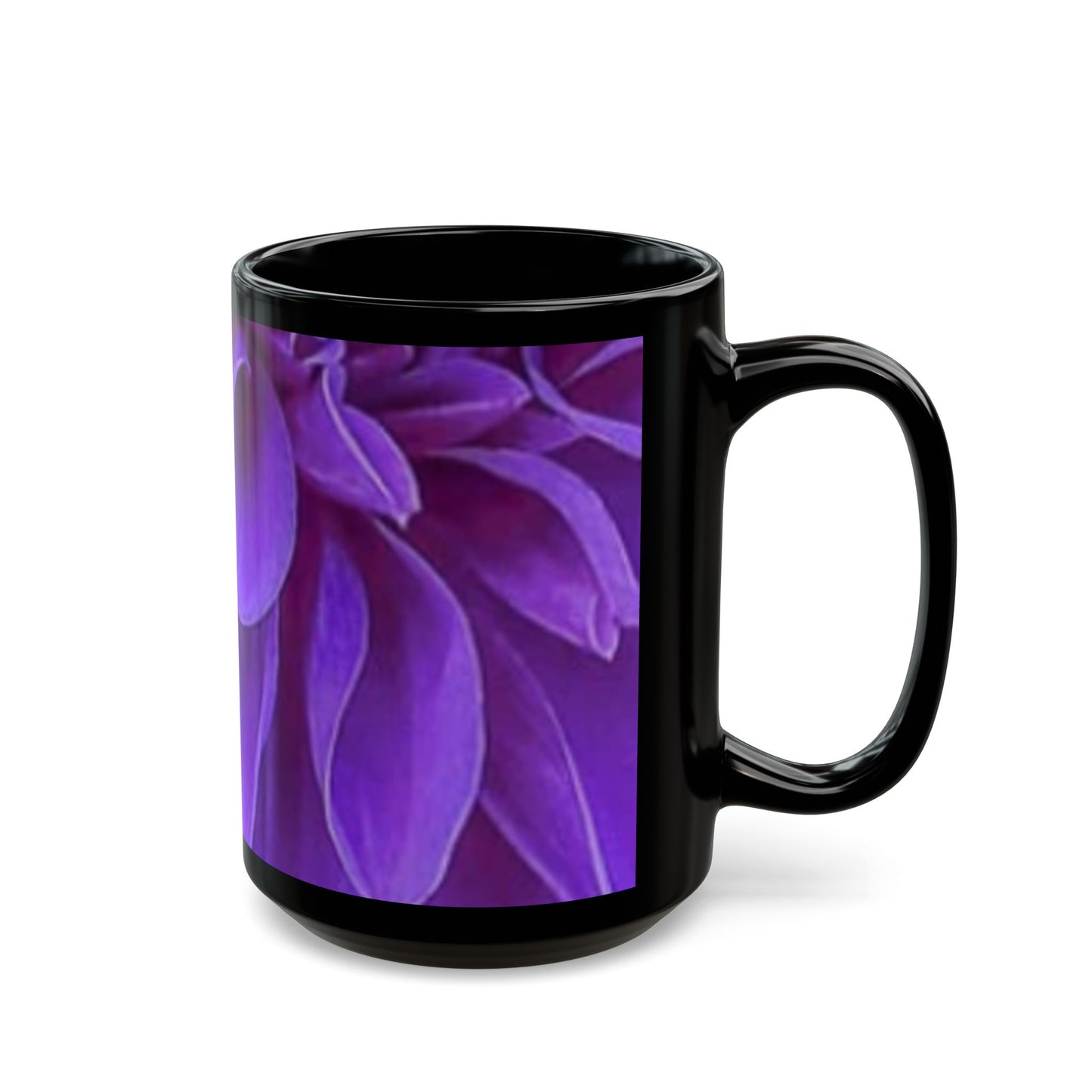 Purple Dahlia Floral Design Mug – Stylish Mug for Floral Lovers