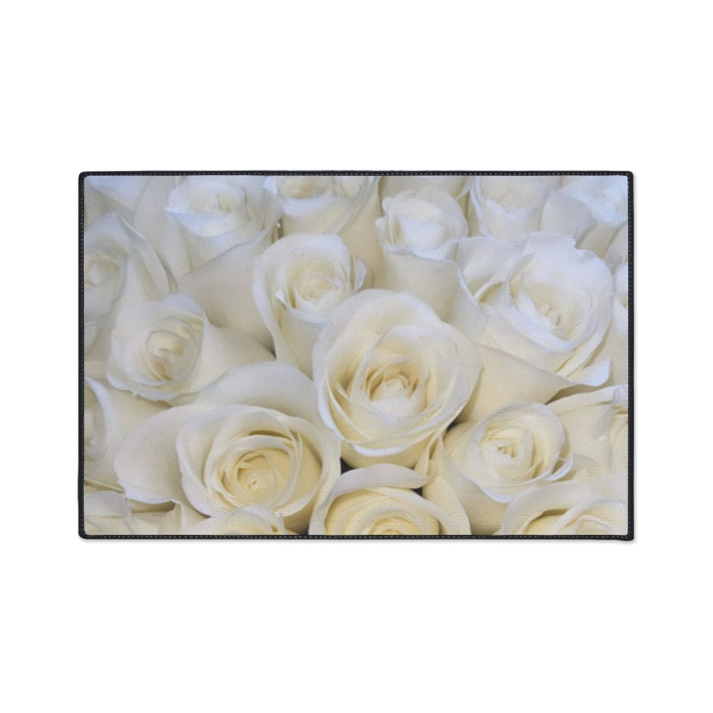 White Roses Heavy Duty Floor Mat
