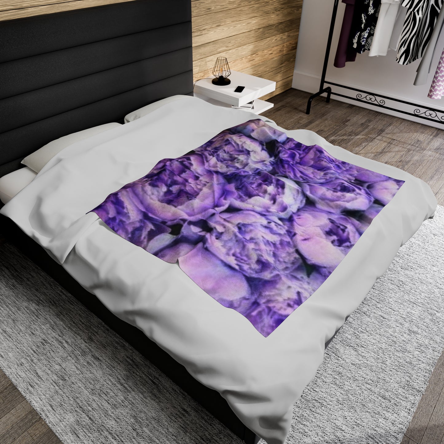 Purple Peony Blanket