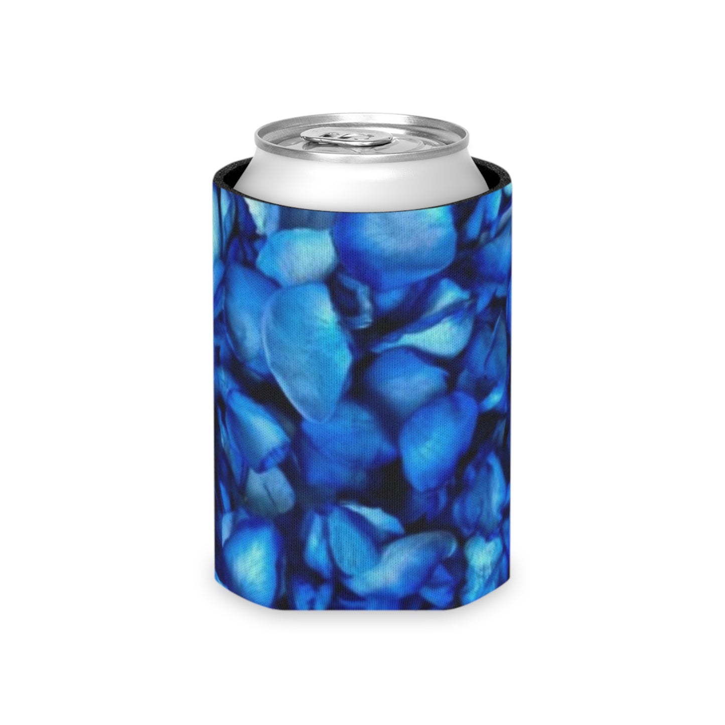 Floral Can Cooler - Blue Petals Design