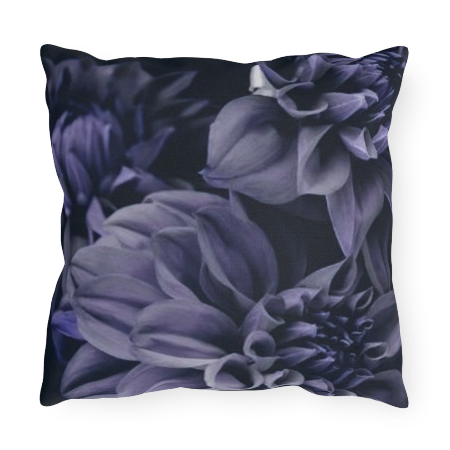 Blue Dahlia Outdoor Pillow