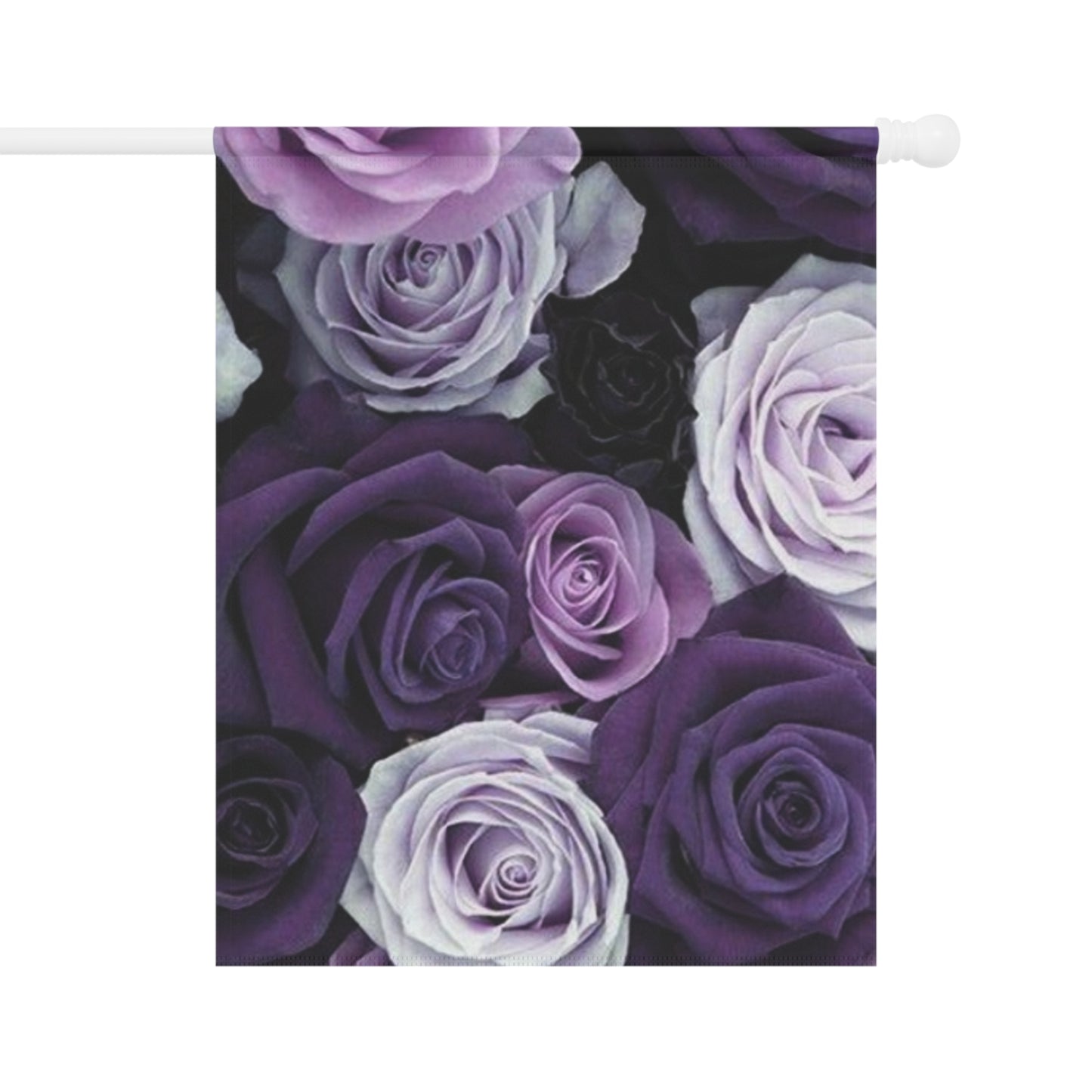 Purple Rose Floral Garden and House Banner – Graceful Outdoor Accent