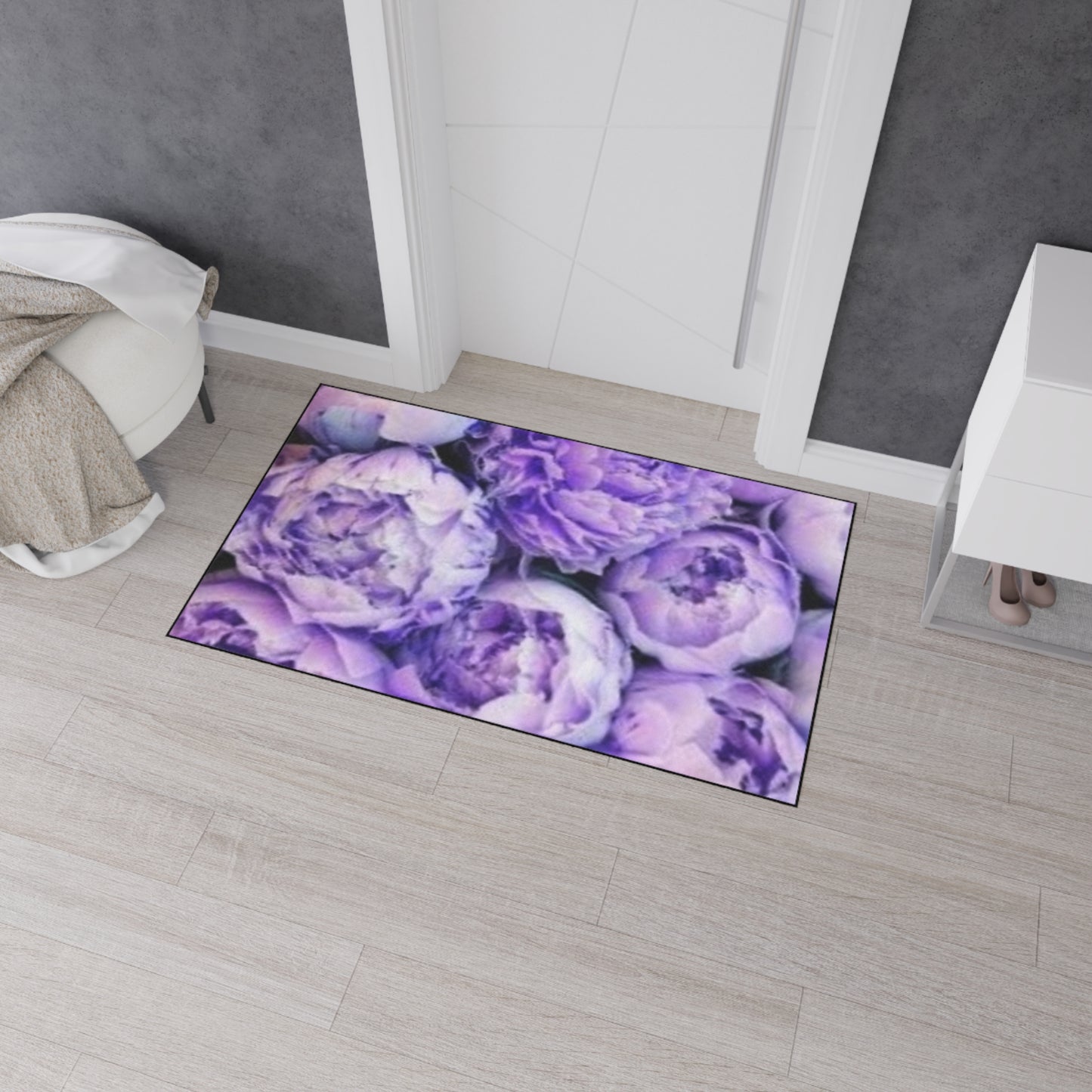 Purple Peony Heavy Duty Floor Mat